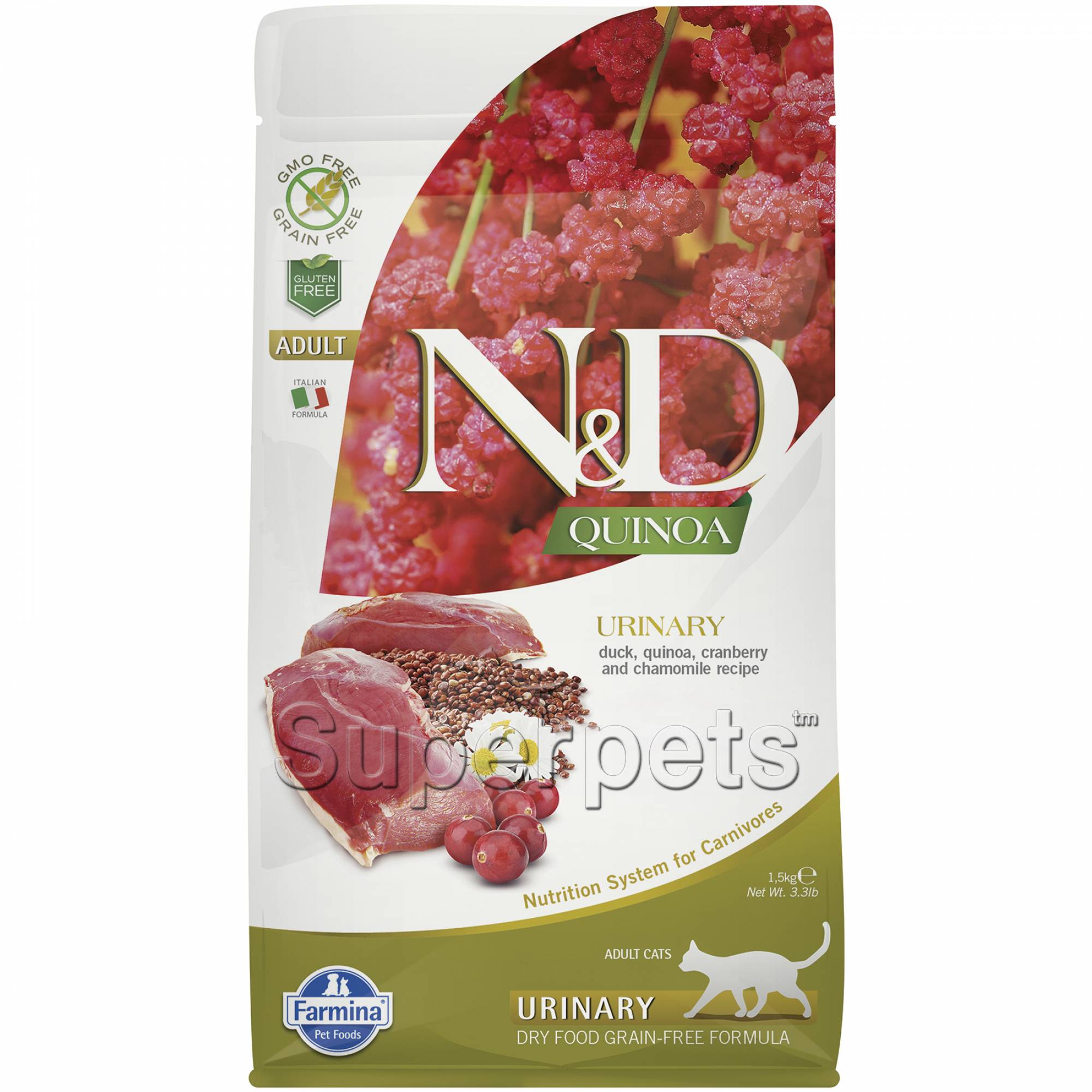 Farmina N&D Cat Adult Quinoa - Urinary (Duck)CatsSuperpets Trading