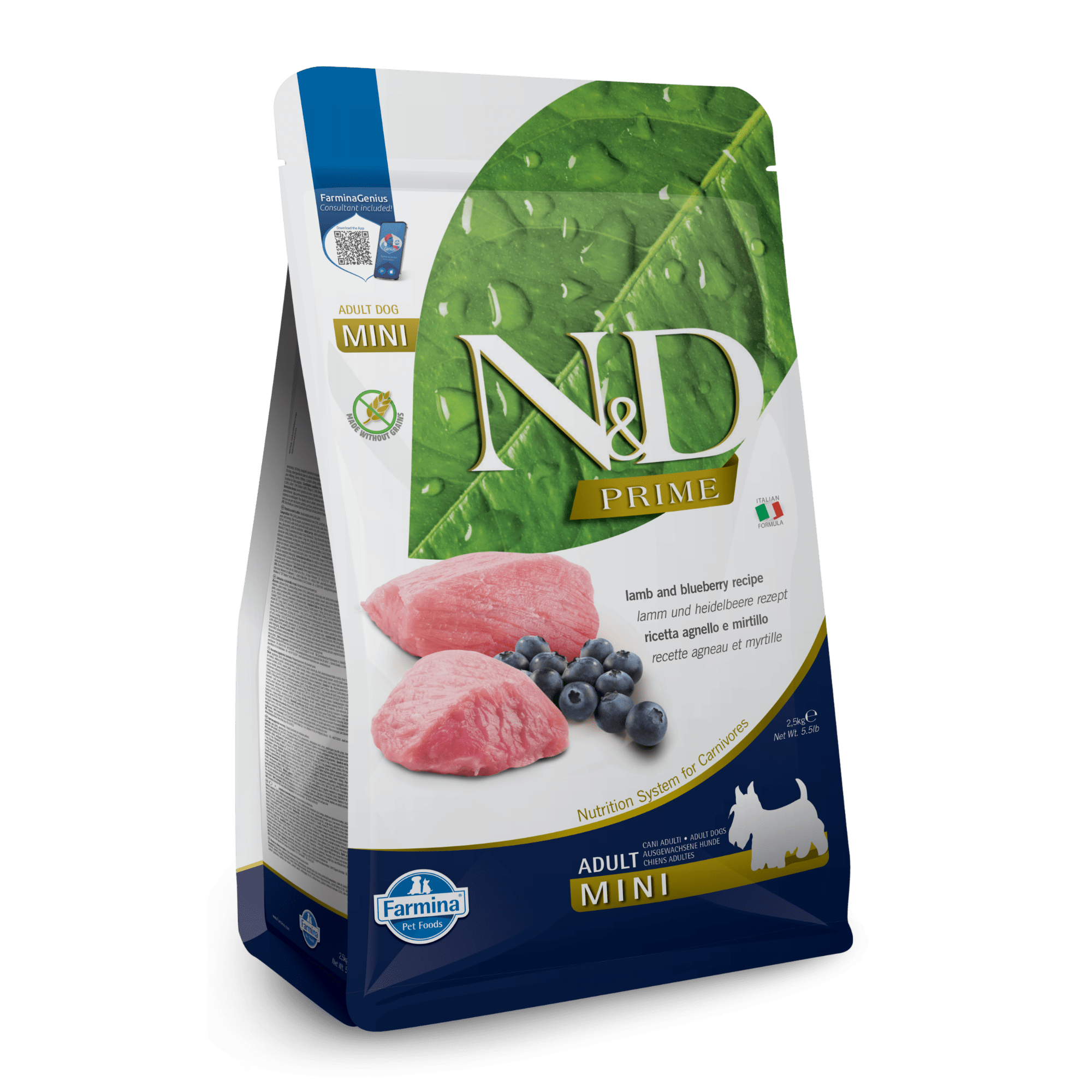 Farmina N&D PRIME Grain Free Dog Food Adult Mini - Lamb & BlueberryDogsSuperpets Trading