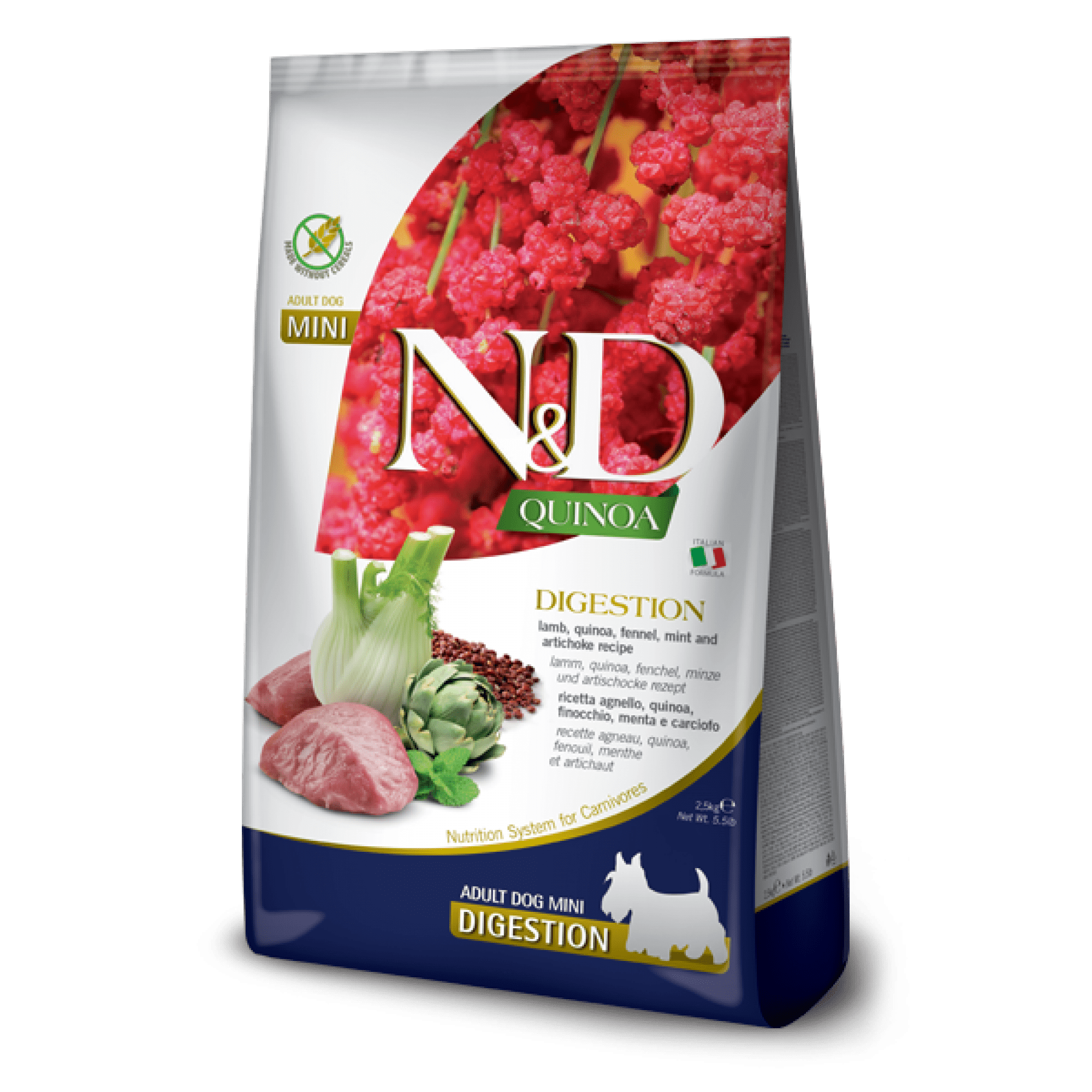 Farmina - N&D Quinoa Dog Adult Mini - Digestion Fennel, Mint and Artichoke (Lamb)DogsSuperpets Trading