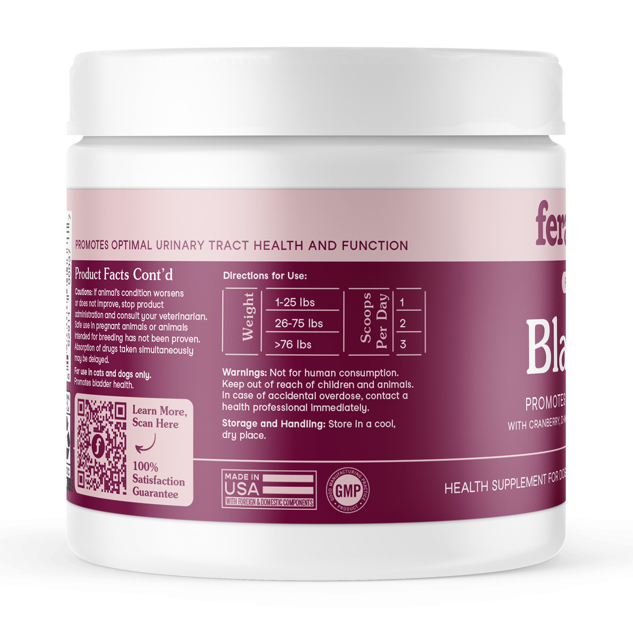 Fera Bladder Support Supplements 60 serving for dogs and catsCatsSuperpets Trading