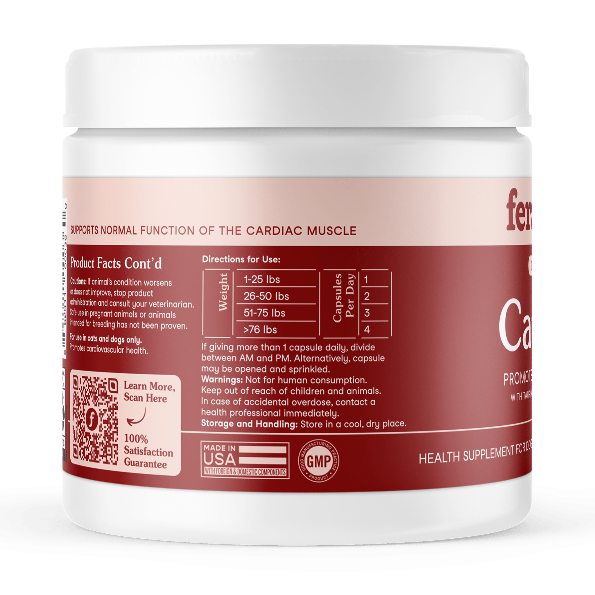 Fera Cardiac Support Supplements 60 capsules for dogs and catsCatsSuperpets Trading