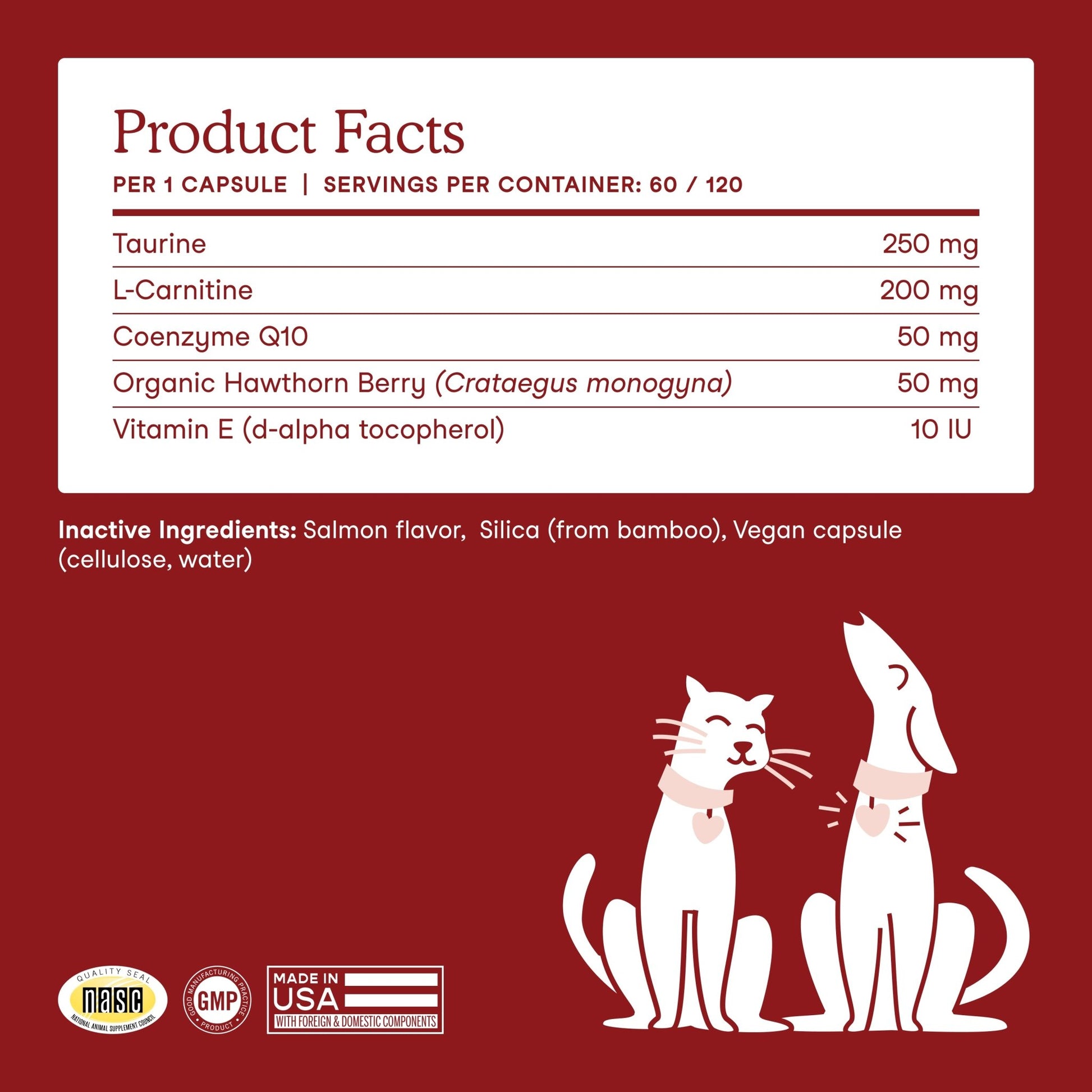 Fera Cardiac Support Supplements 60 capsules for dogs and catsCatsSuperpets Trading