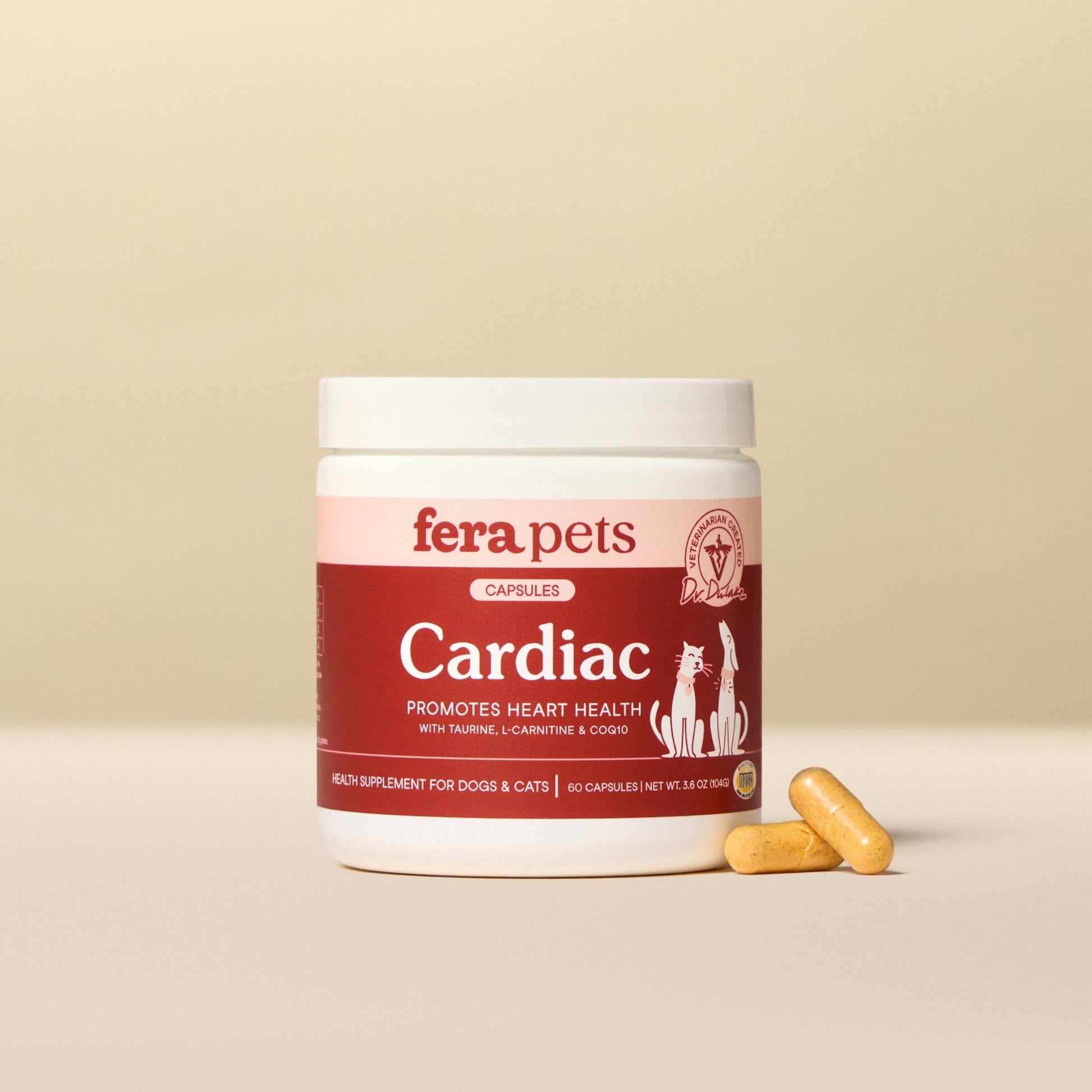 Fera Cardiac Support Supplements 60 capsules for dogs and catsCatsSuperpets Trading