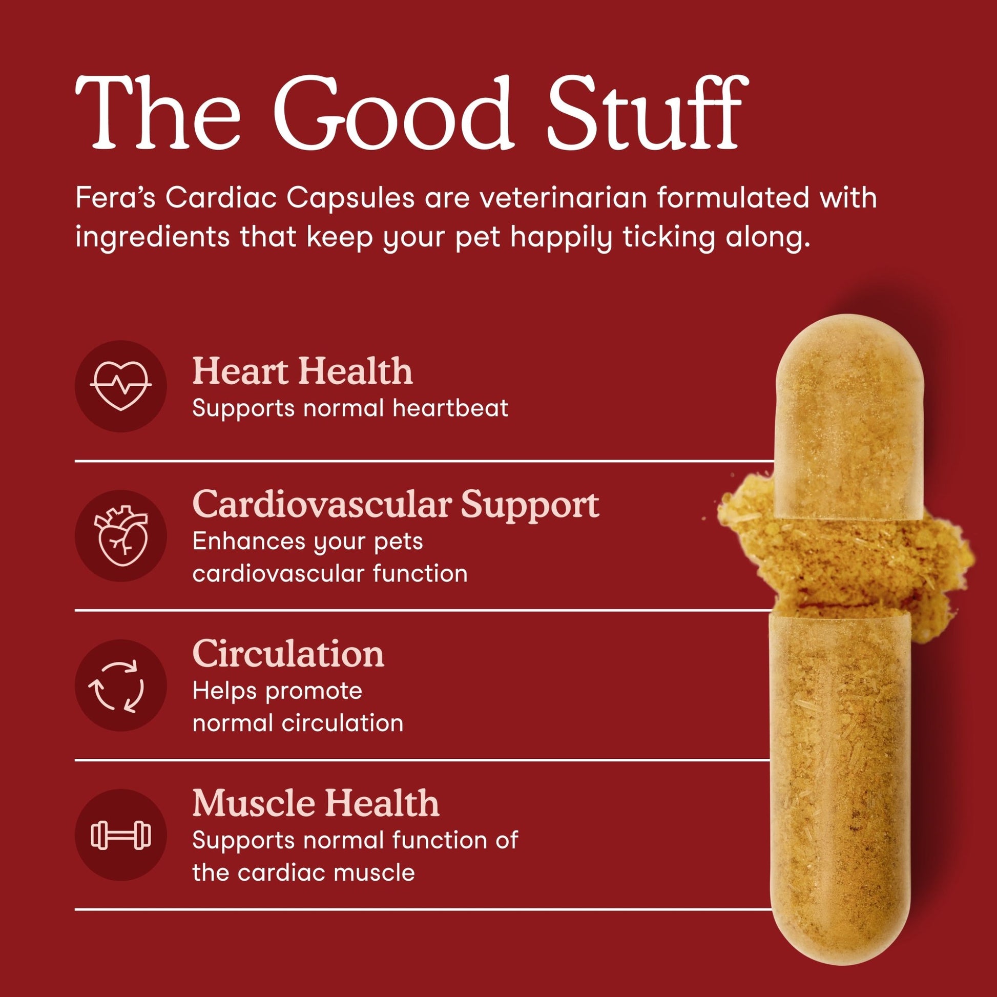 Fera Cardiac Support Supplements 60 capsules for dogs and catsCatsSuperpets Trading