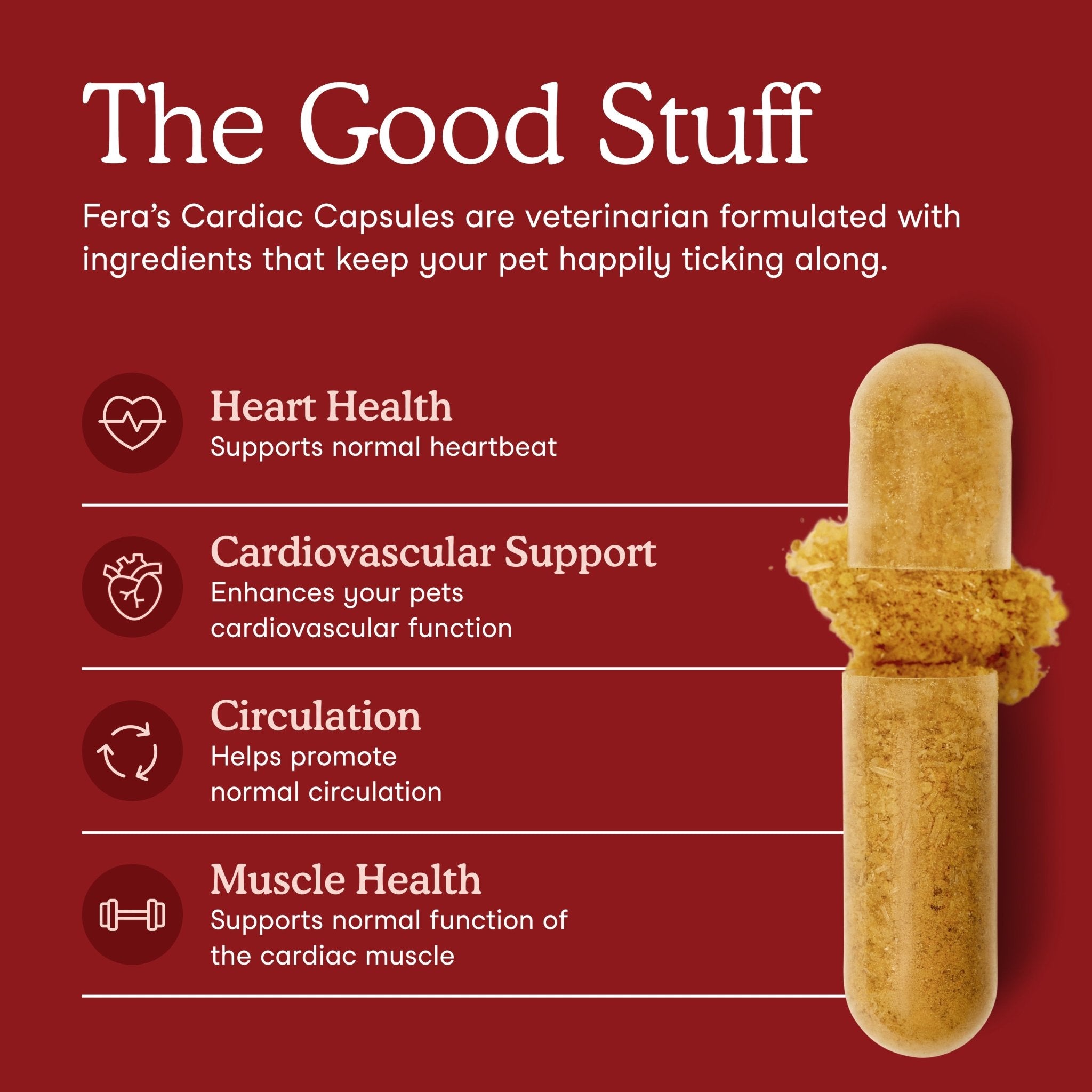Fera Cardiac Support Supplements 60 capsules for dogs and catsCatsSuperpets Trading