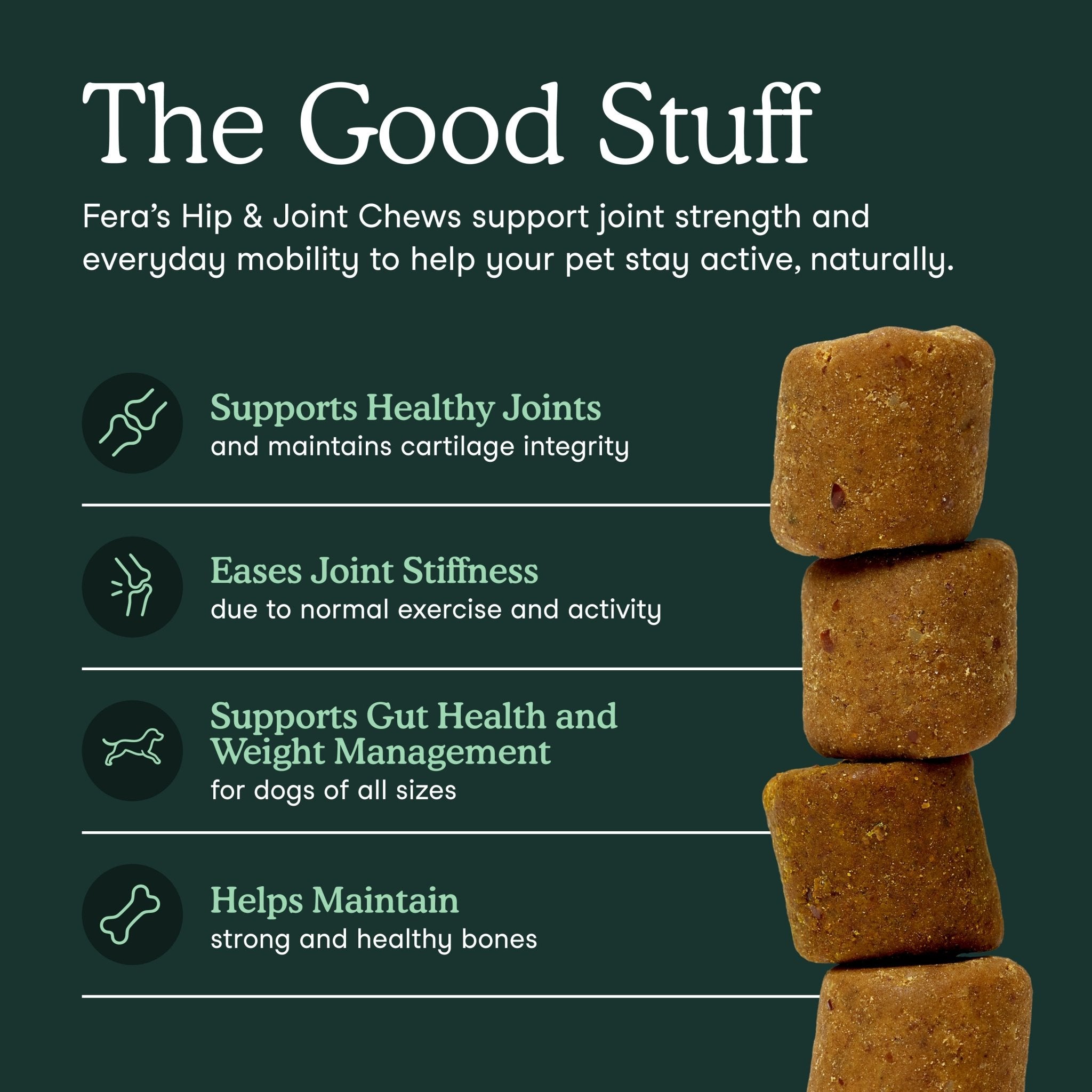Fera Hip + Joint Soft Chews Supplements 30 chewsDogsSuperpets Trading
