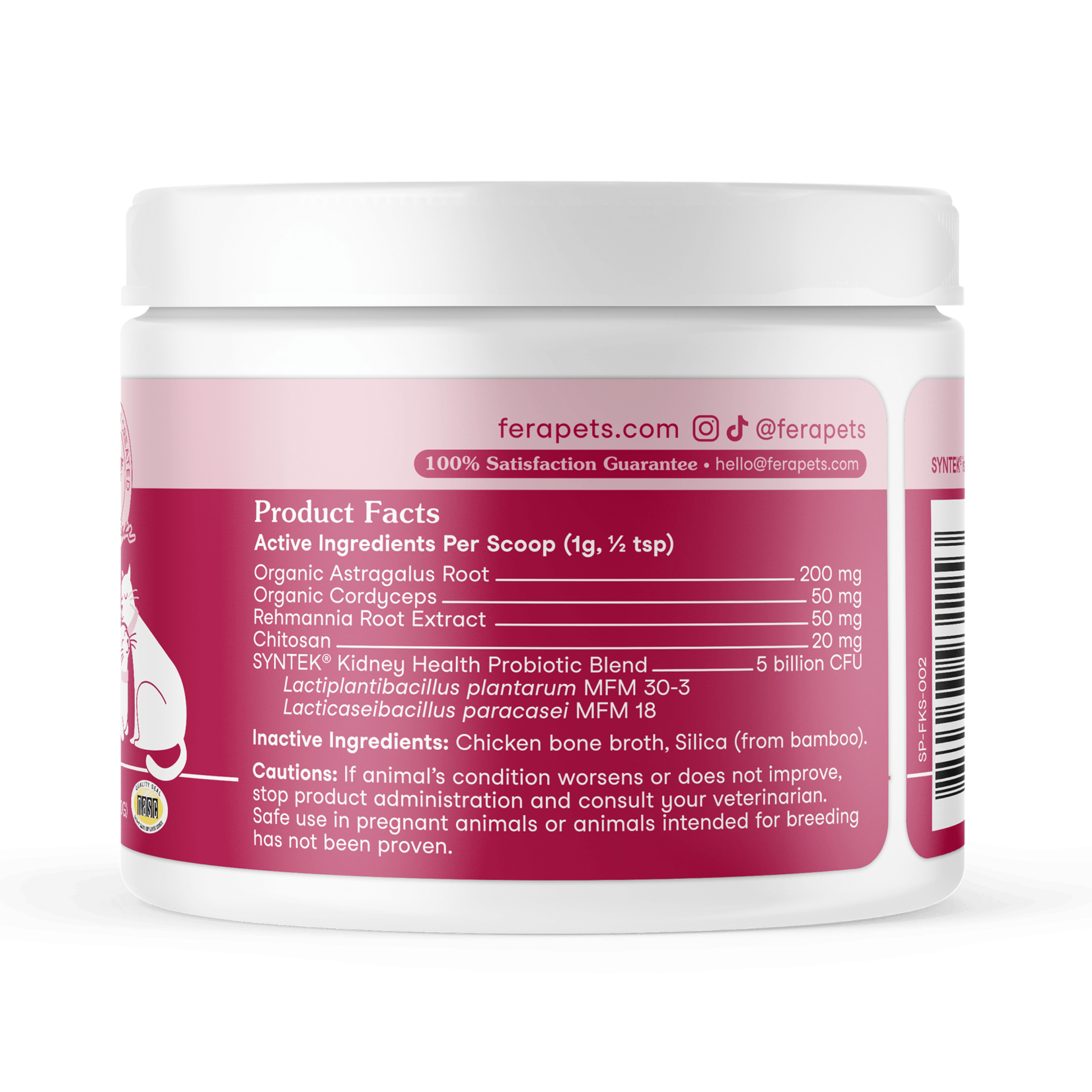 Fera Kidney Support Supplements 60 serving For catsCatsSuperpets Trading
