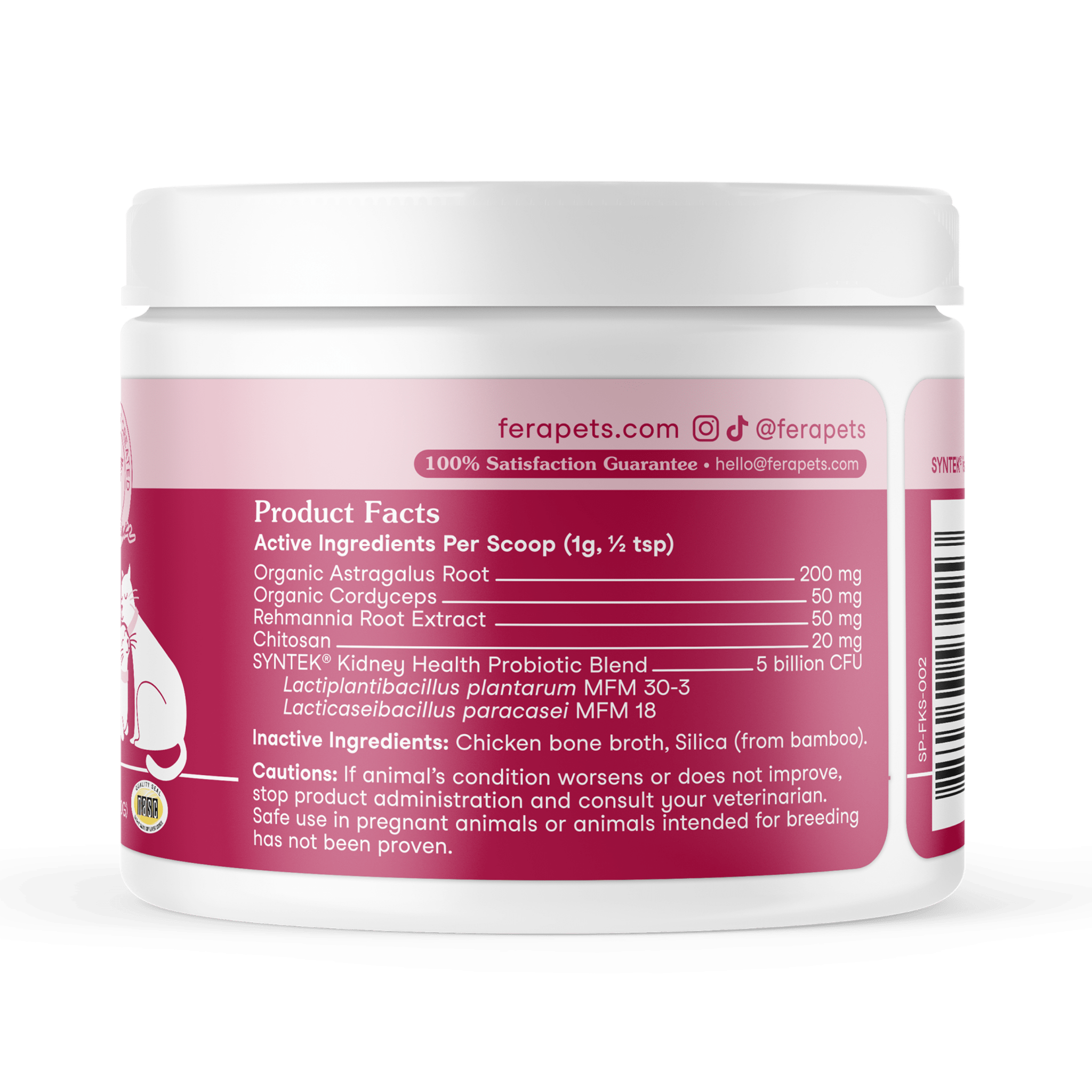 Fera Kidney Support Supplements 60 serving For catsCatsSuperpets Trading