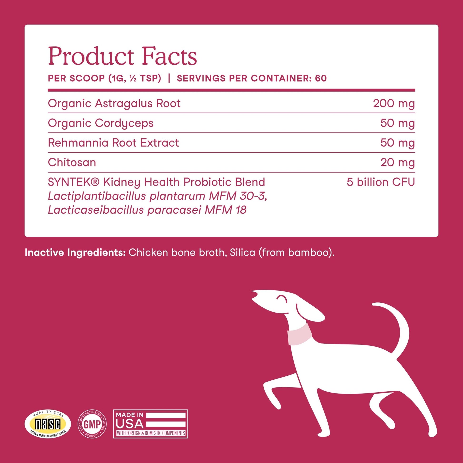 Fera Kidney Support Supplements 60 serving For DogsDogsSuperpets Trading