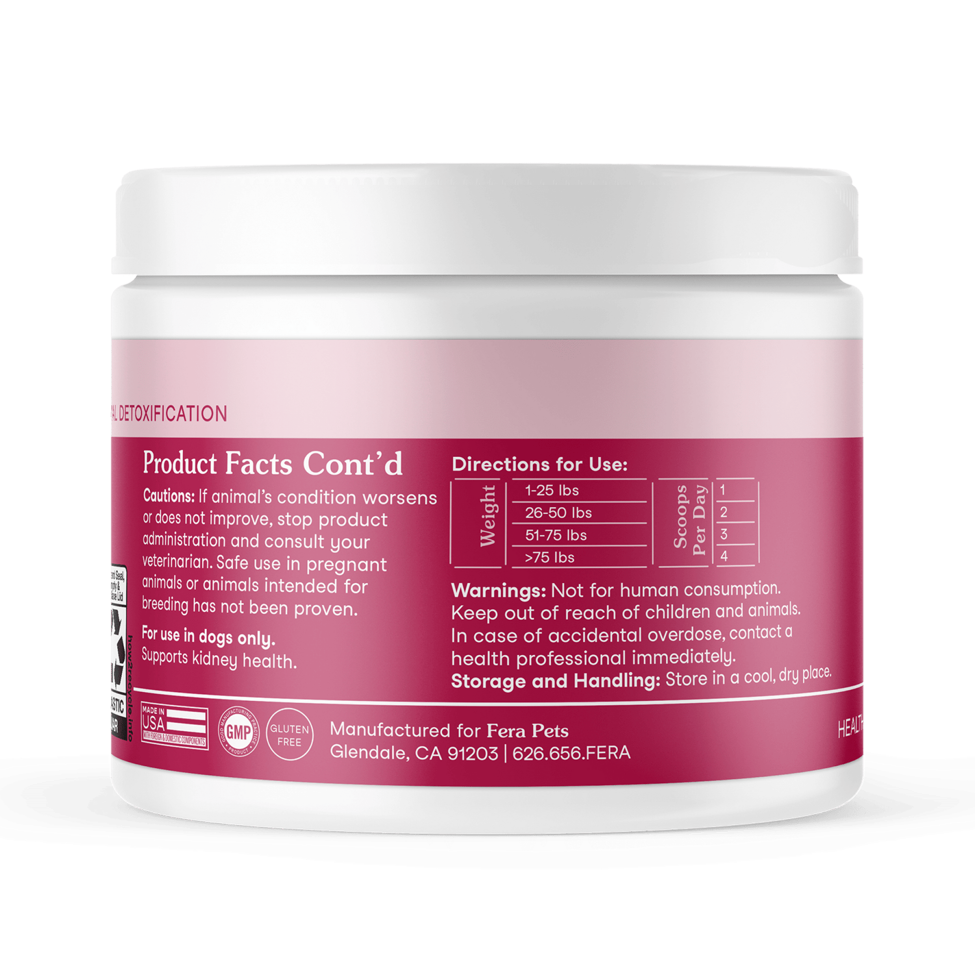 Fera Kidney Support Supplements 60 serving For DogsDogsSuperpets Trading
