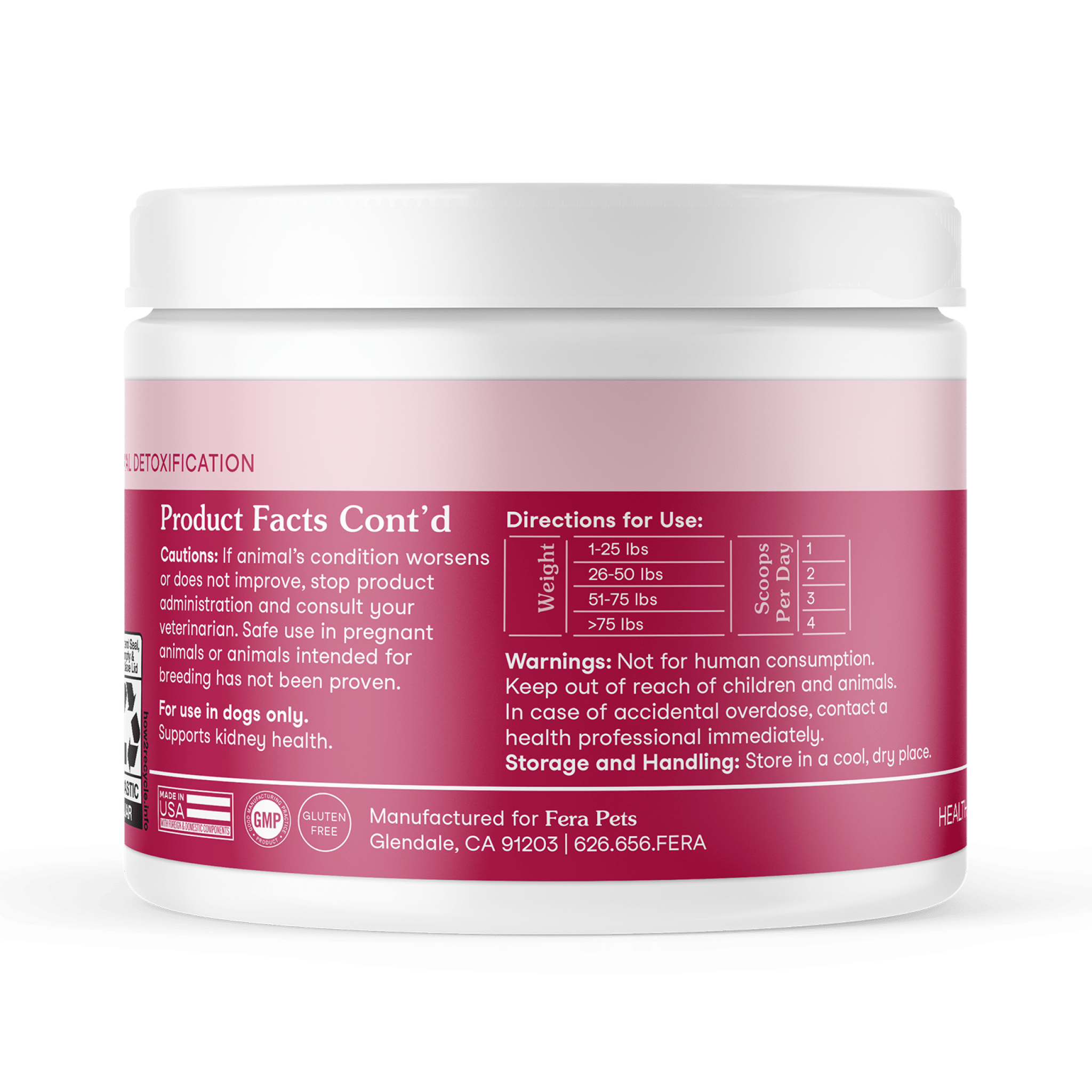 Fera Kidney Support Supplements 60 serving For DogsDogsSuperpets Trading