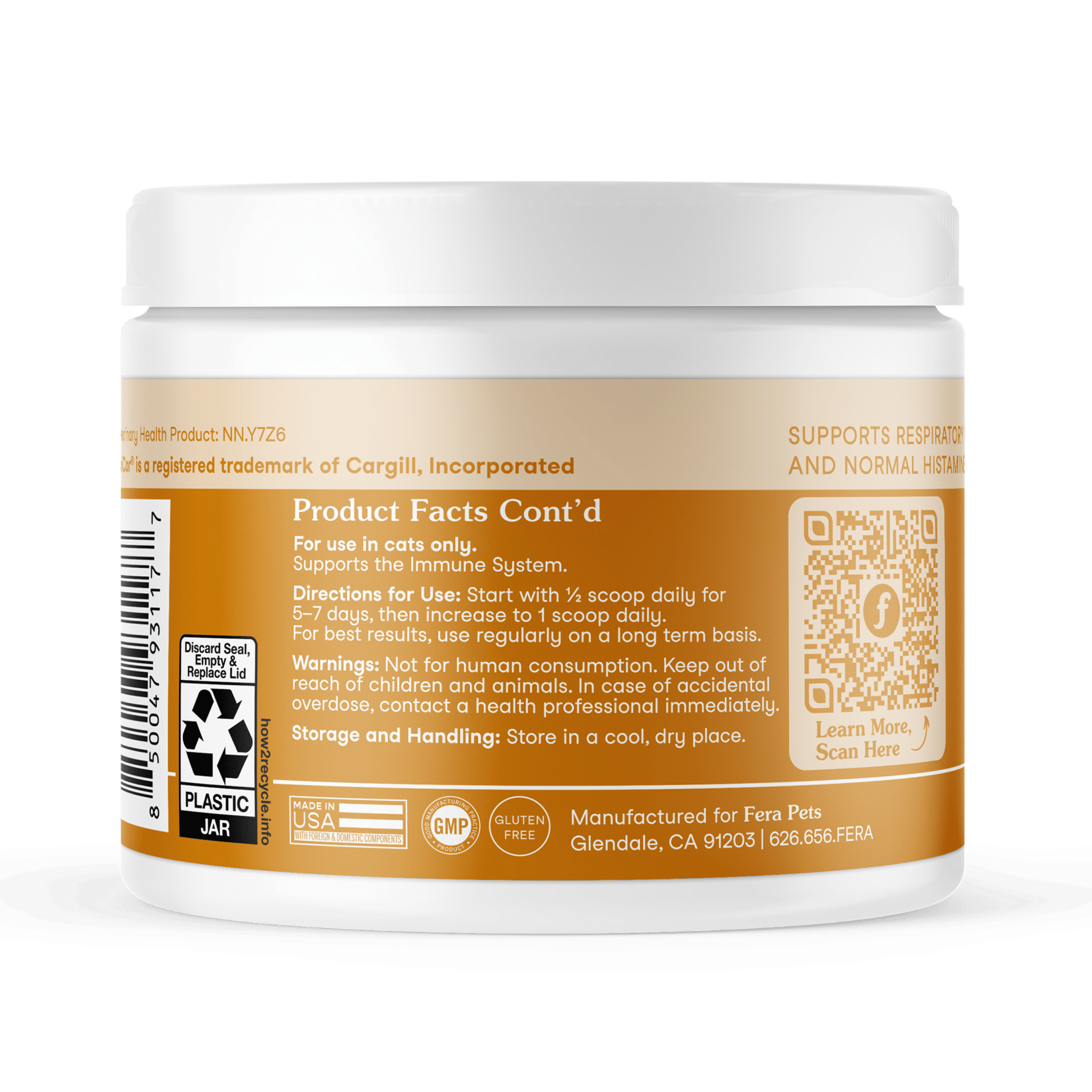 Fera Lysine Immune support Supplements 60 serving For catsCatsSuperpets Trading
