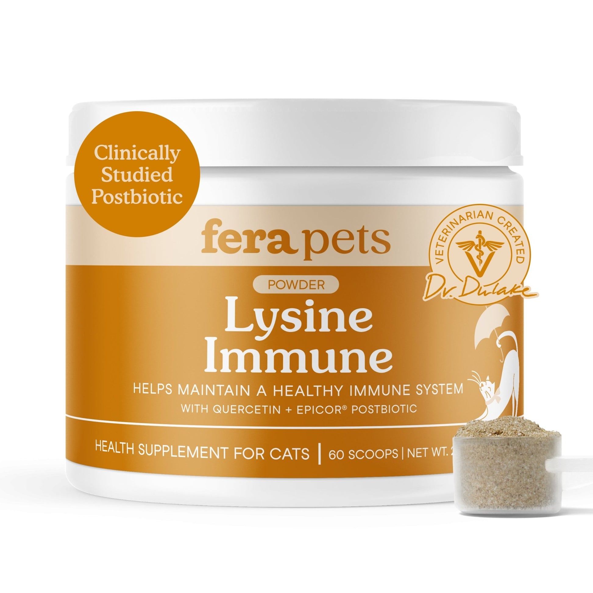 Fera Lysine Immune support Supplements 60 serving For catsCatsSuperpets Trading
