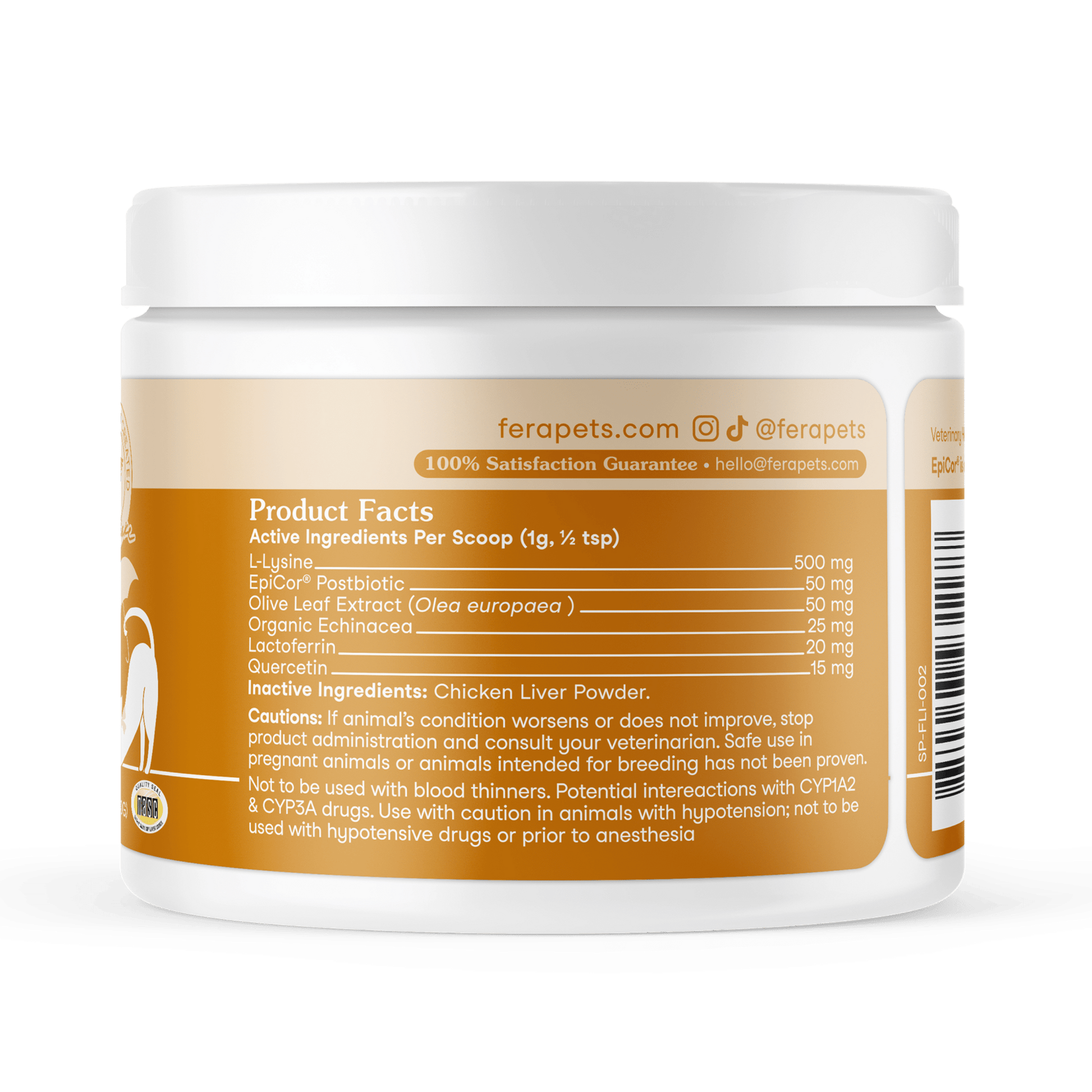 Fera Lysine Immune support Supplements 60 serving For catsCatsSuperpets Trading