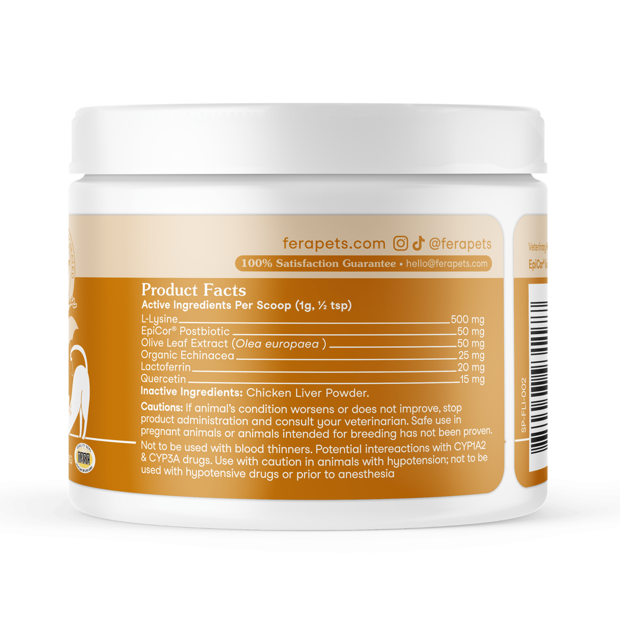 Fera Lysine Immune support Supplements 60 serving For catsCatsSuperpets Trading