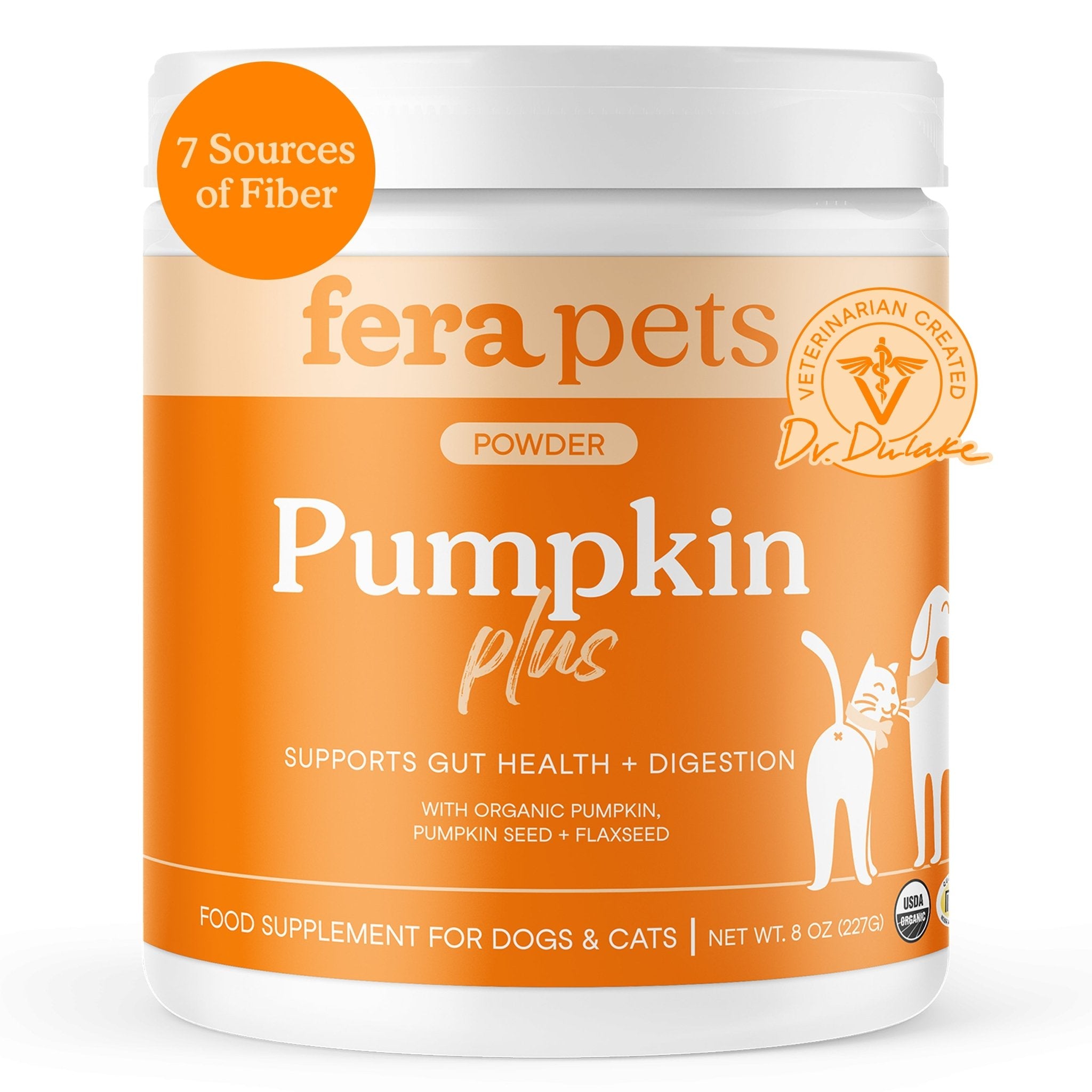 Fera Pumpkin Digestion Fiber Supplements 90 serving for dogs and catsCatsSuperpets Trading
