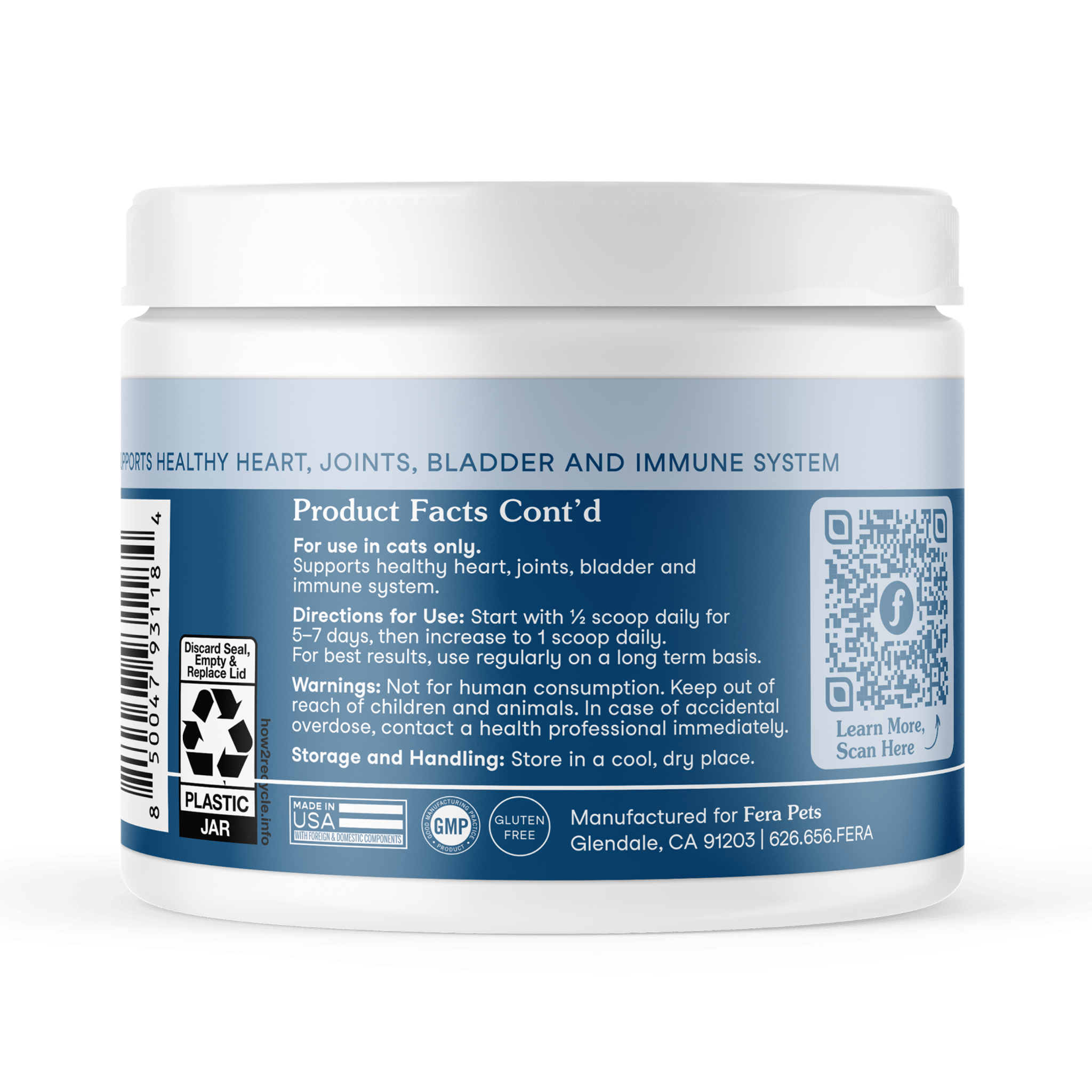 Fera Wellness Support Supplements 60 serving For catsCatsSuperpets Trading
