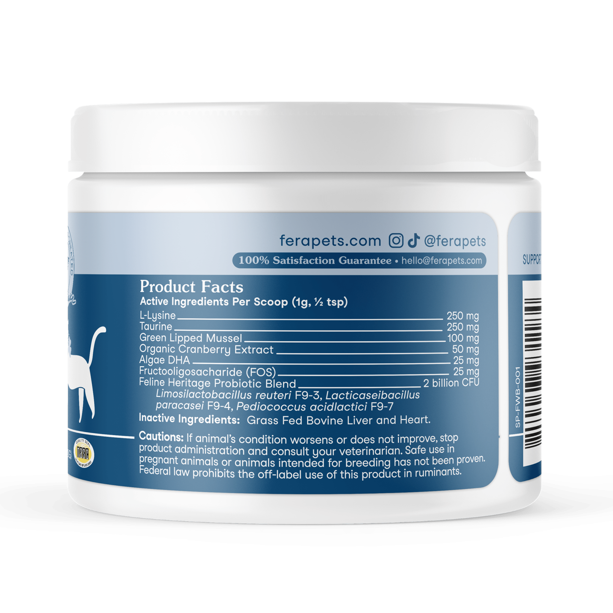 Fera Wellness Support Supplements 60 serving For catsCatsSuperpets Trading