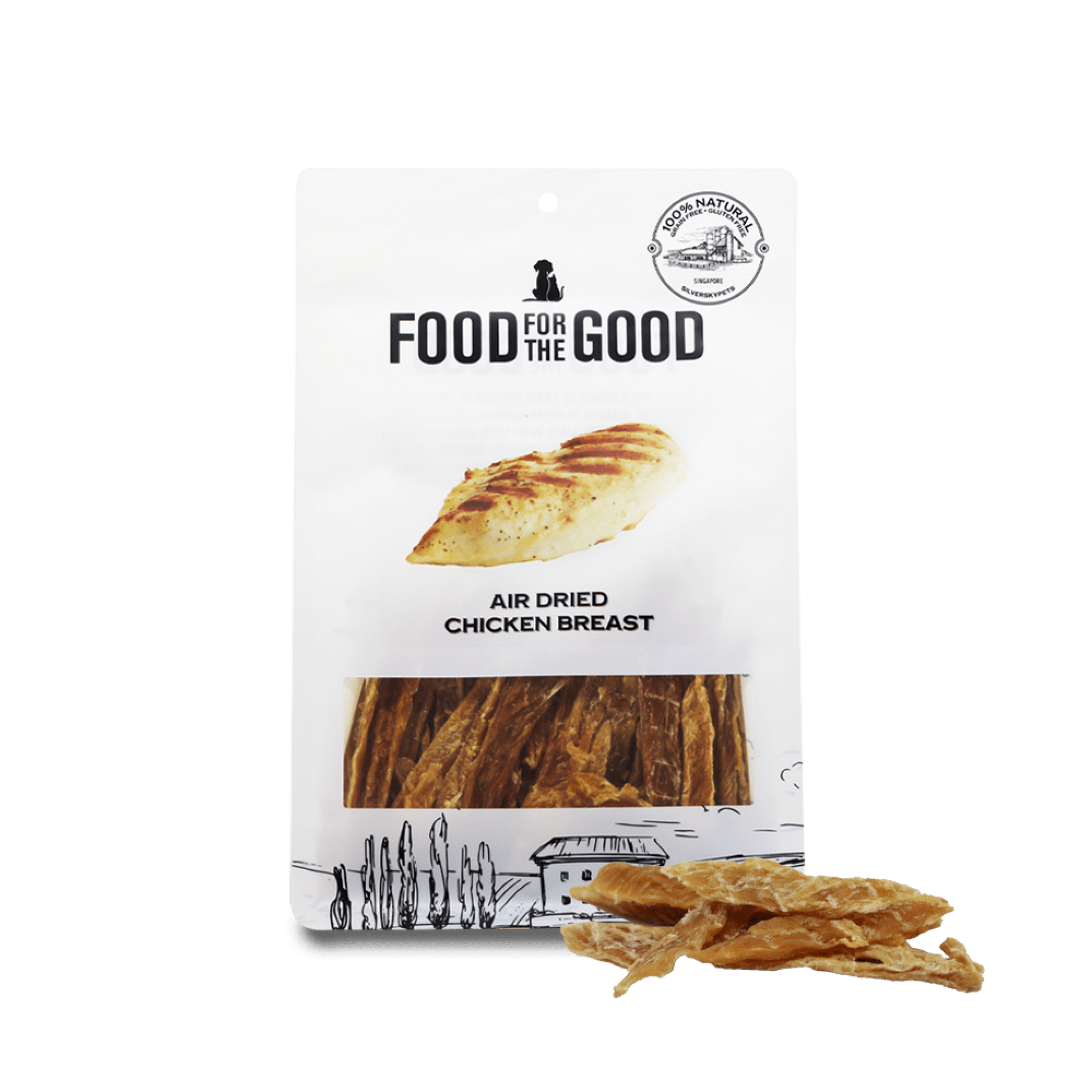 Food for the Good - Air Dried Chicken Breast Cat & Dog Treats 300gDogsSuperpets Trading