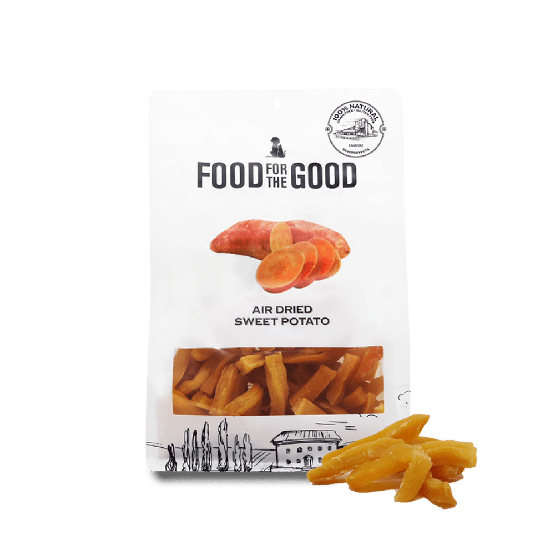 Food for the Good - Air Dried Sweet Potato Cat & Dog Treats 600gSuperpets Trading