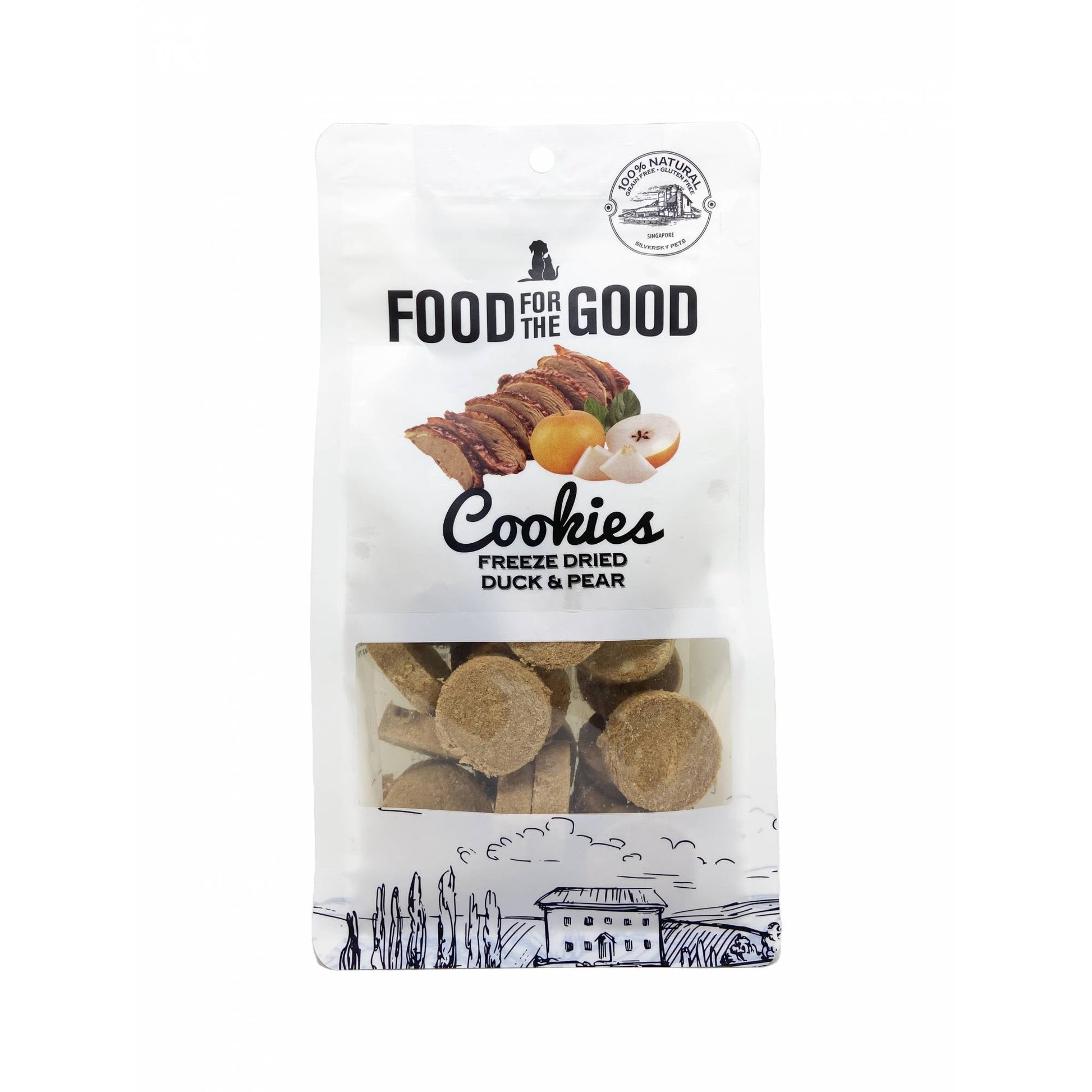 Food for the Good - Freeze Dried Cookies Duck & Pear Cat & Dog Treats 70gDogsSuperpets Trading