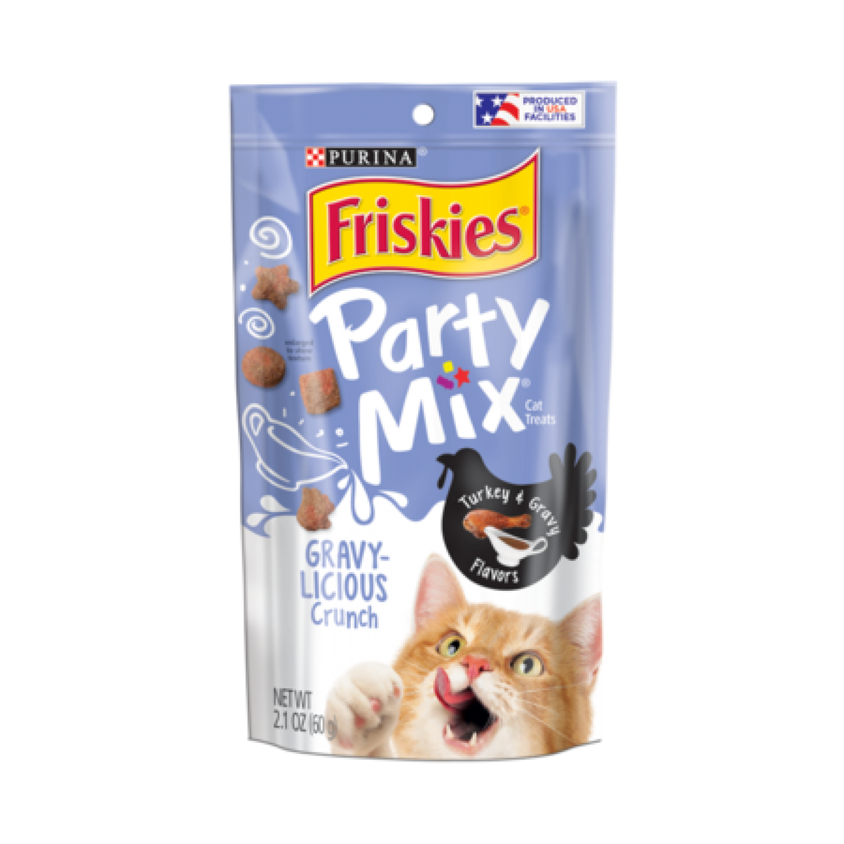 Friskies - Party Mix Crunch - Gravylicious - Turkey & Gravy Flavours 60gSuperpets Trading