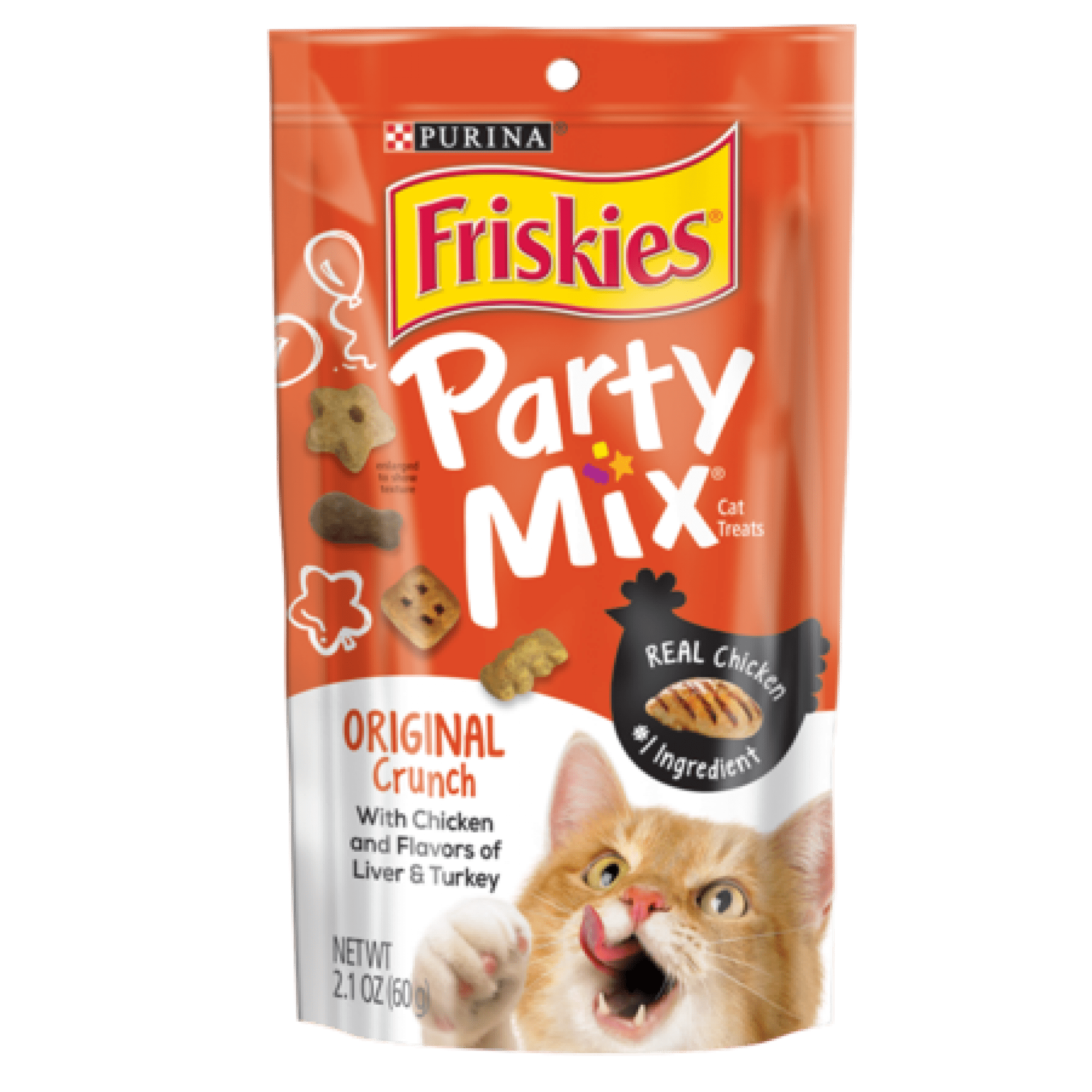 Friskies - Party Mix Crunch - Original - Chicken, Liver & Turkey Flavours 60gSuperpets Trading