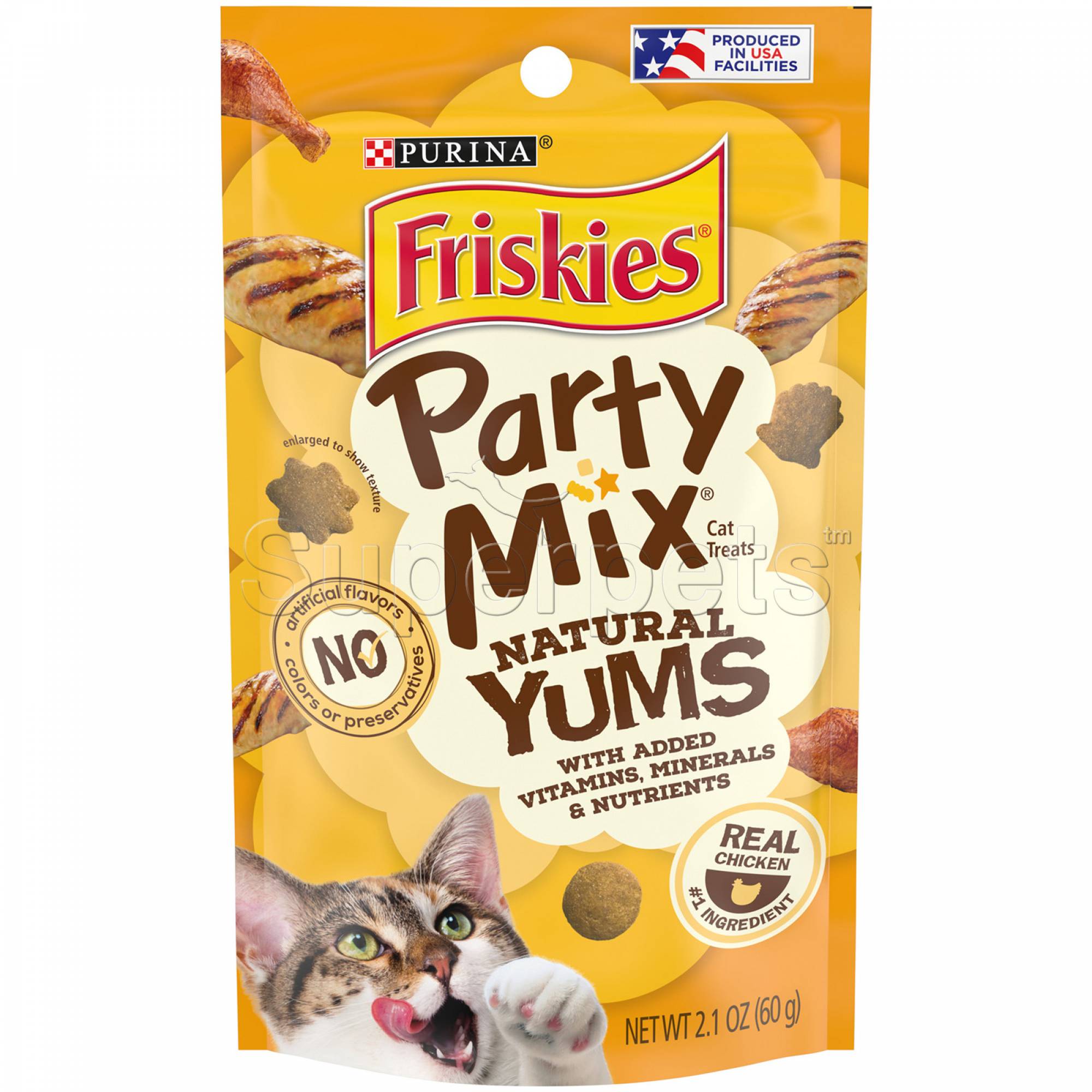 Friskies - Party Mix Natural Yums - Real Chicken 60gSuperpets Trading
