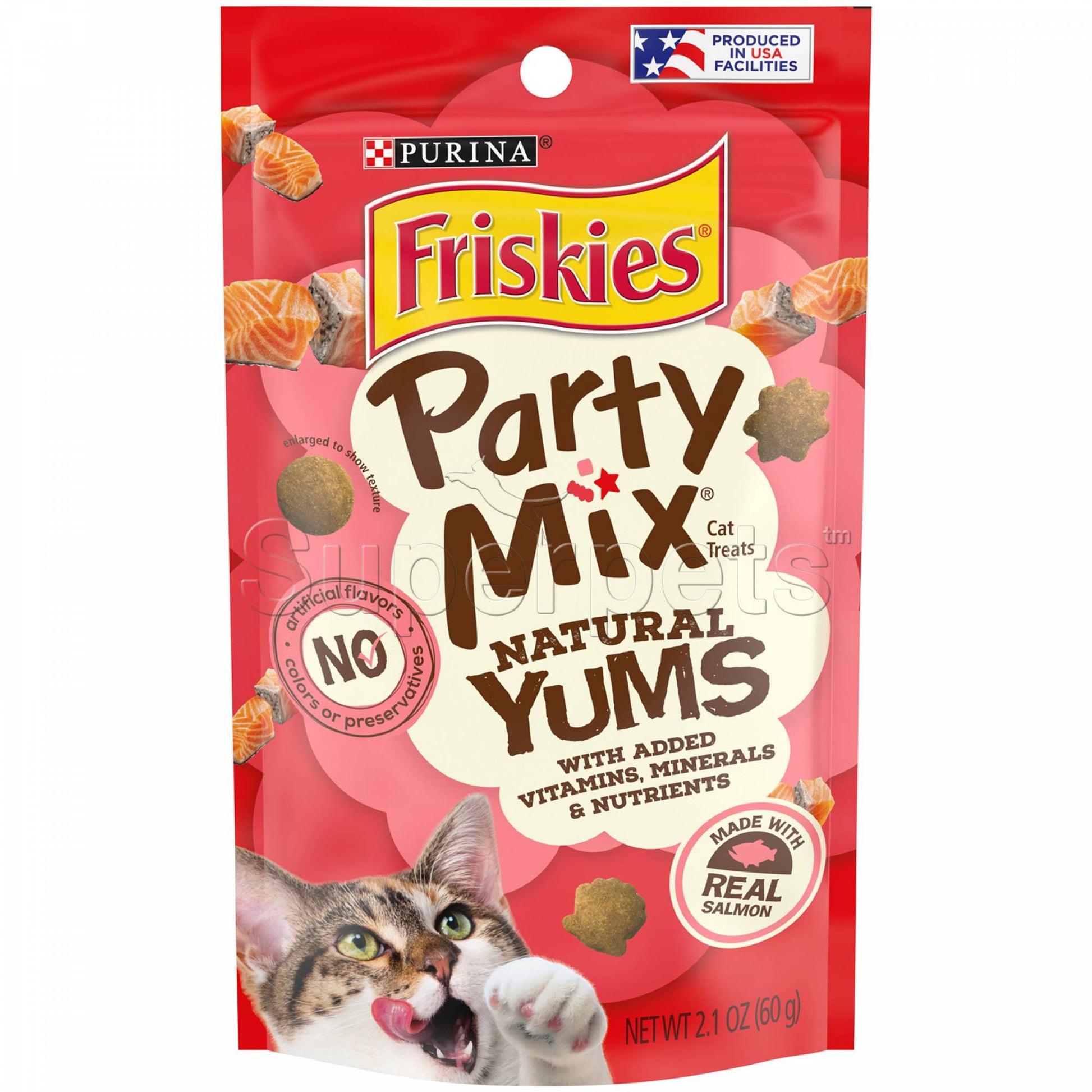 Friskies - Party Mix Natural Yums - Real Salmon 60gSuperpets Trading