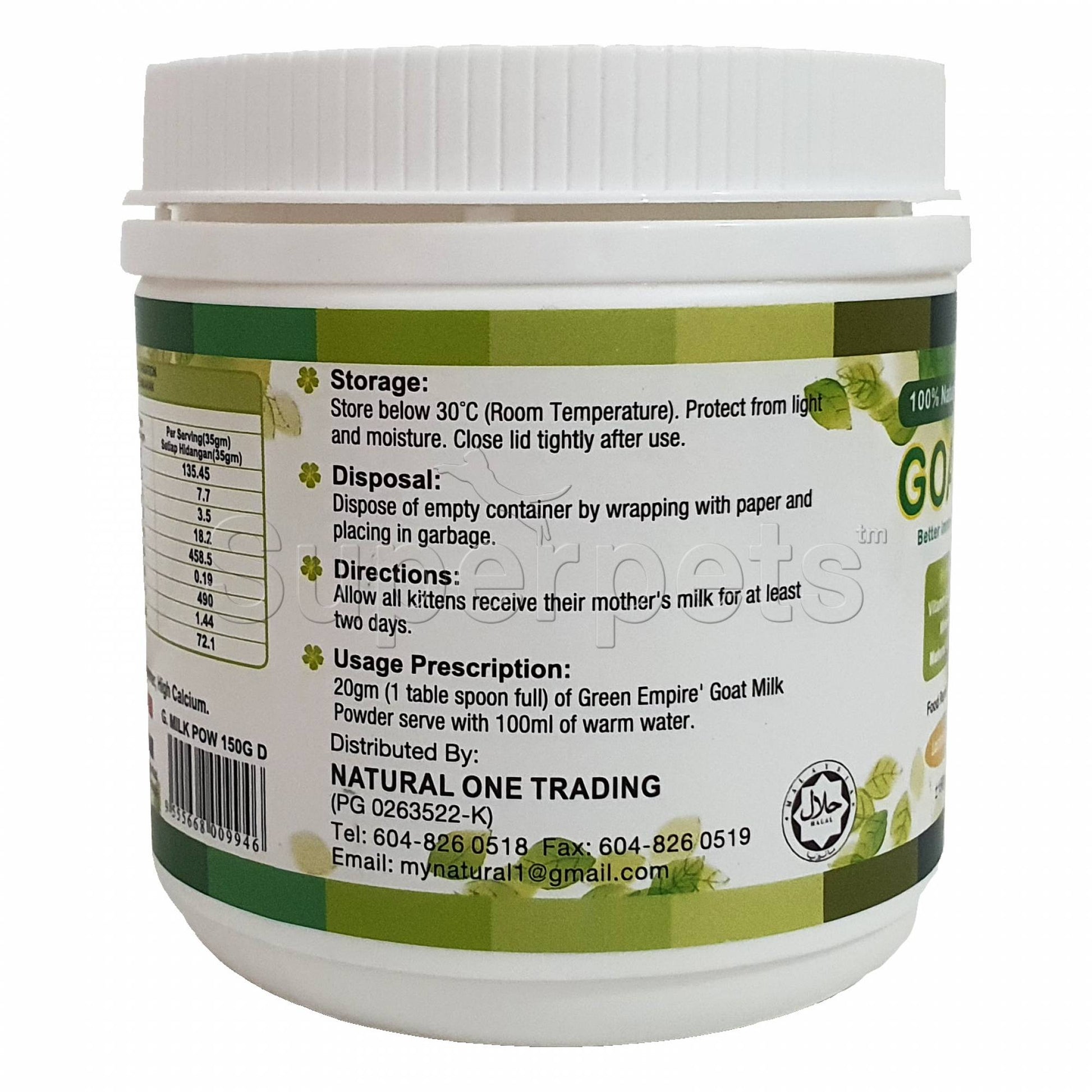 Green Empire Goat Milk Powder for Puppy and Dog 150gDogsSuperpets Trading
