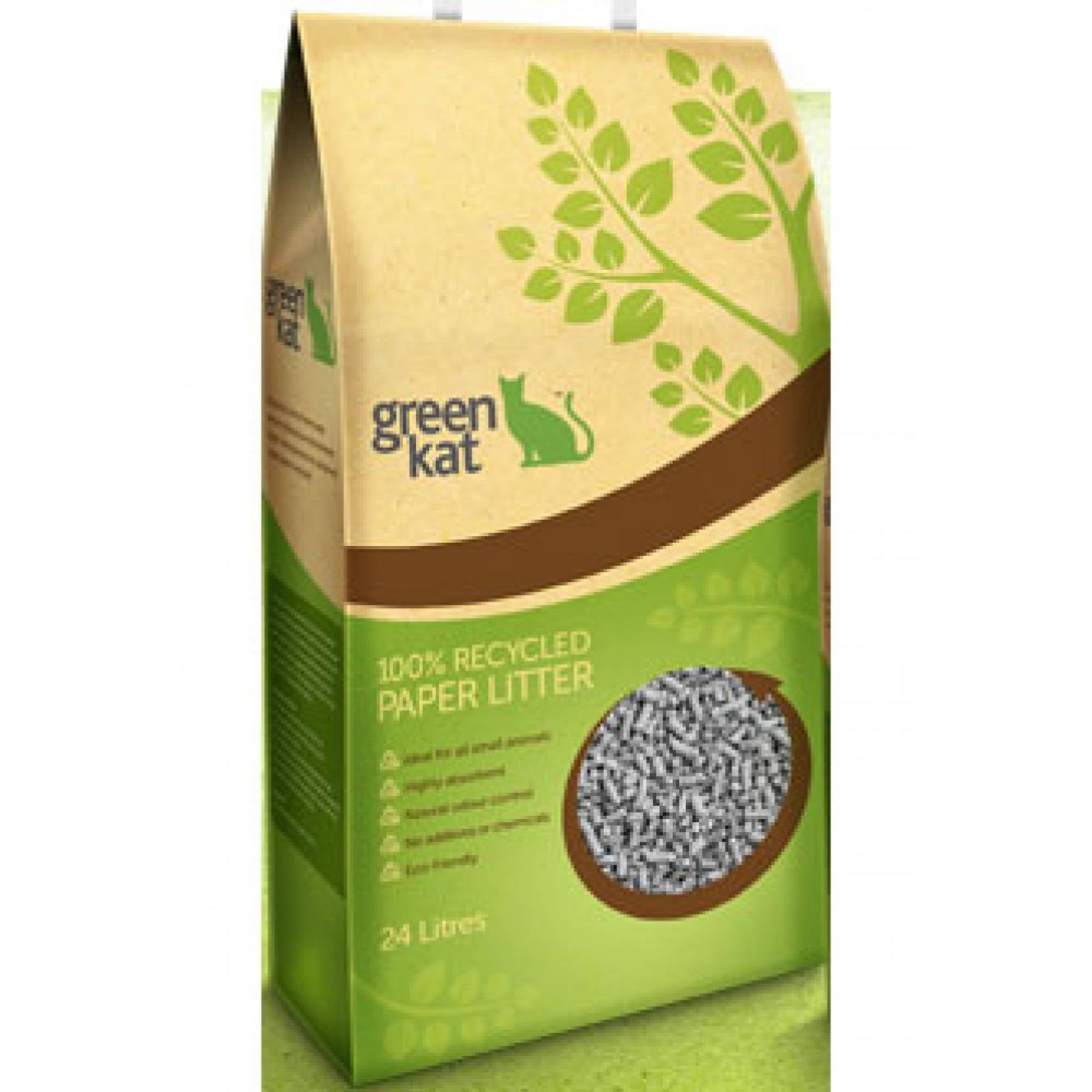 Green Kat 100% Recycled Paper Litter 24LSuperpets Trading