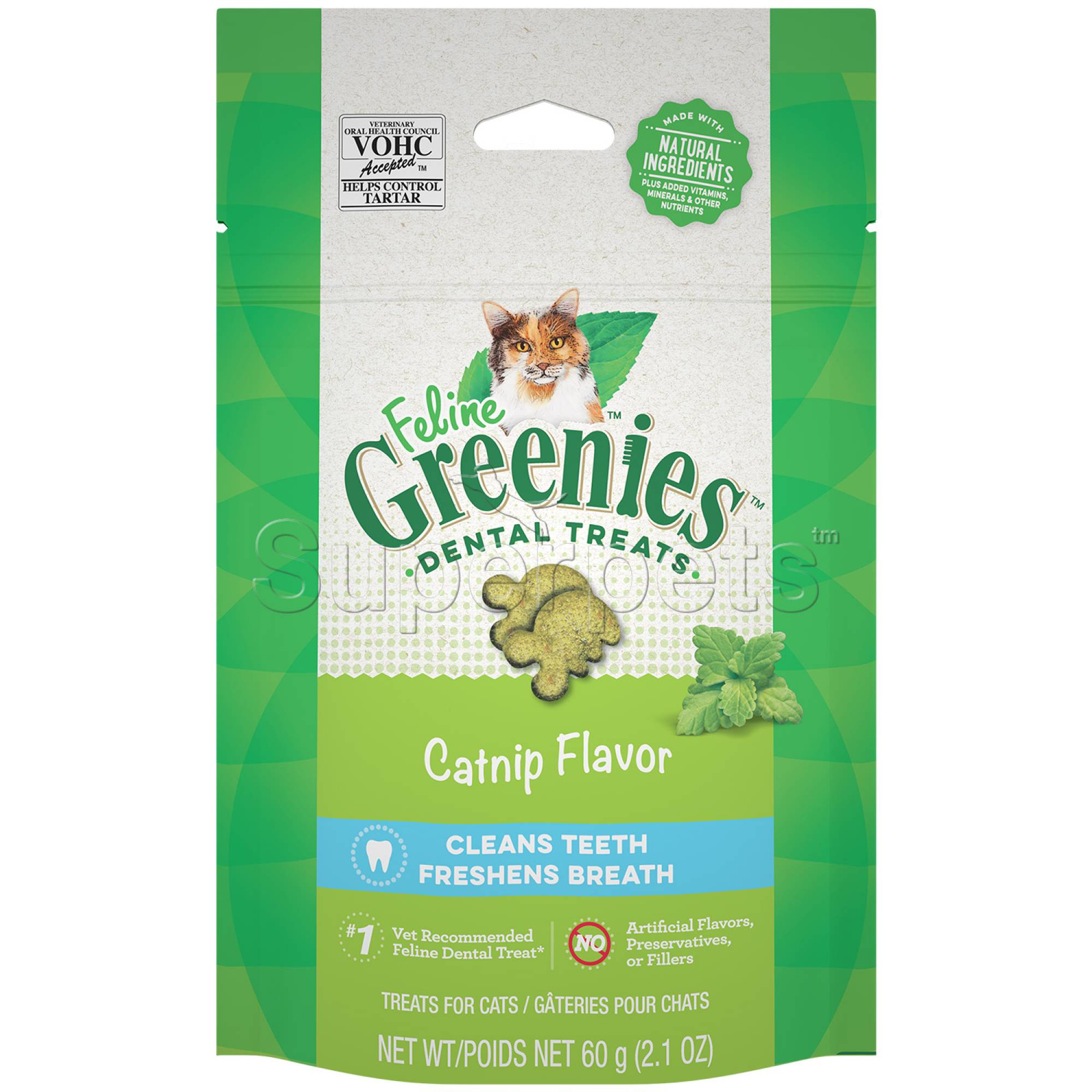 Greenies Feline Dental Treats - Catnip Flavour 2.1oz (60g)Superpets Trading