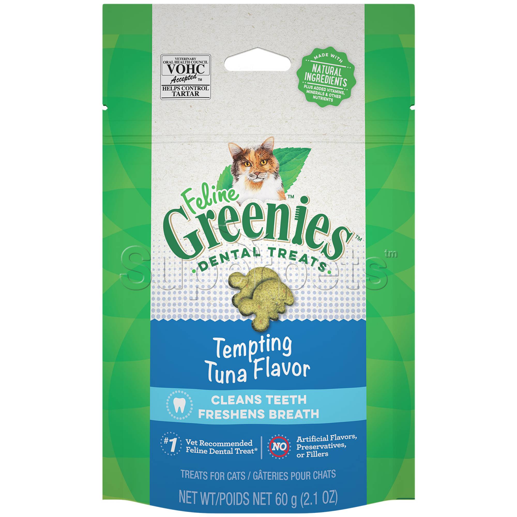 Greenies Feline Dental Treats - Tempting Tuna Flavour 2.1oz (60g)Superpets Trading