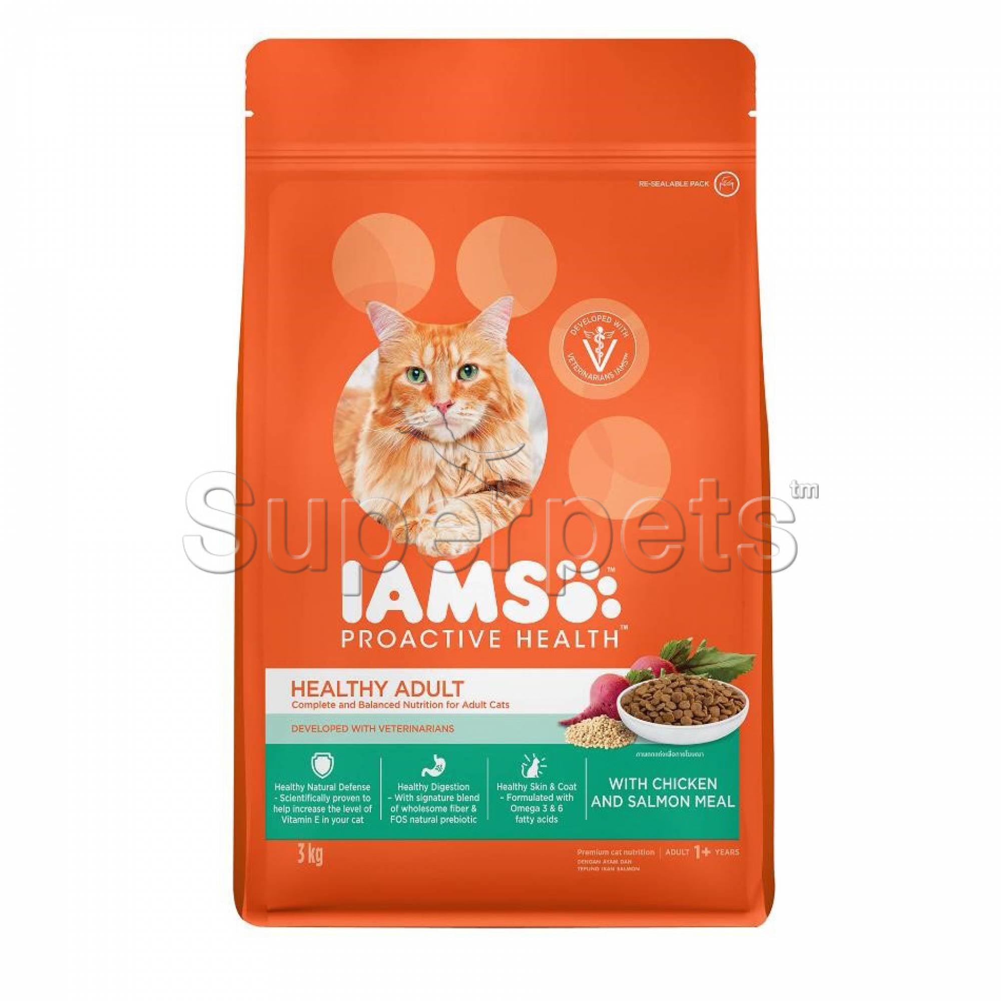 IAMS - Cat Adult - Chicken & Salmon 3kgSuperpets Trading
