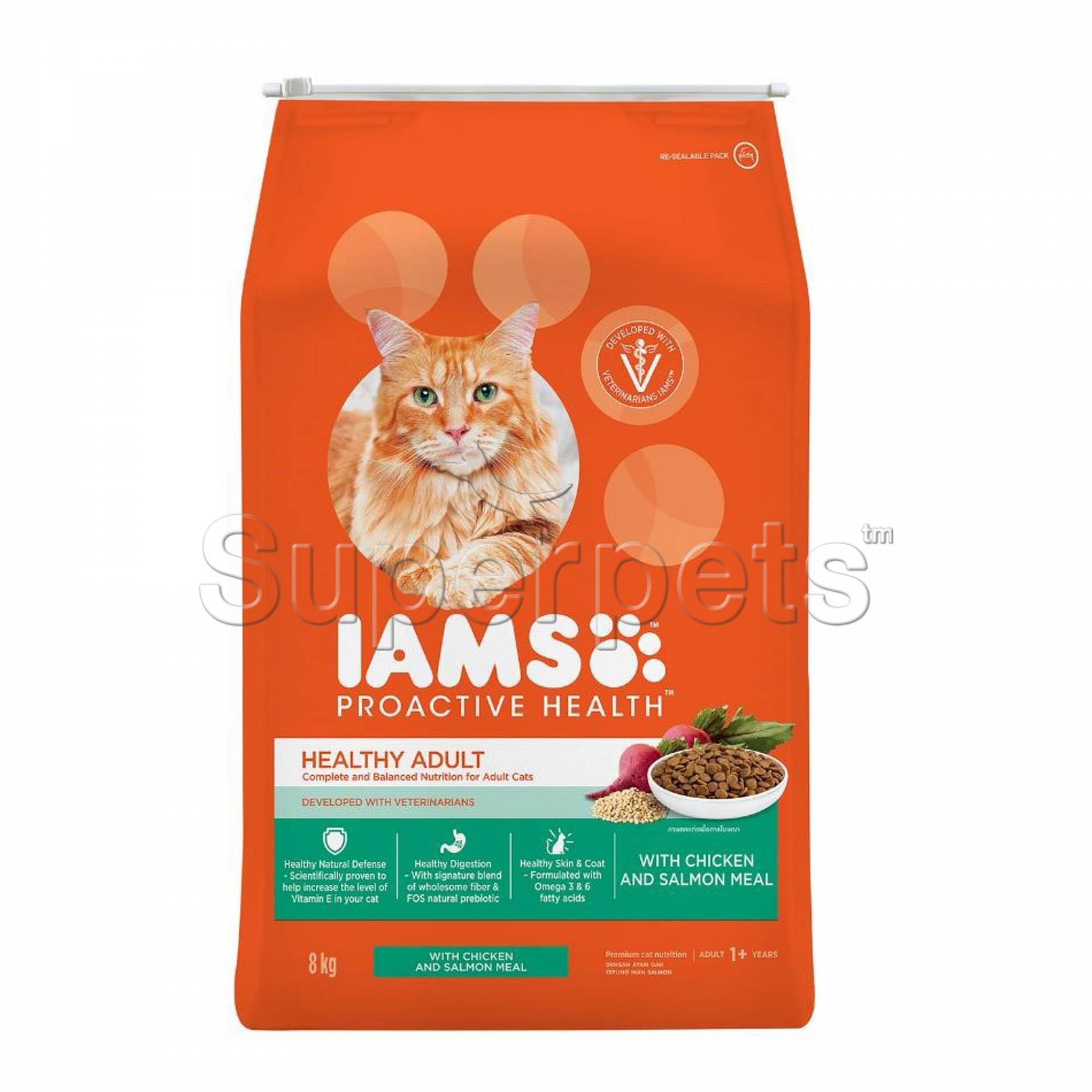 IAMS - Cat Adult - Chicken & Salmon 8kgSuperpets Trading