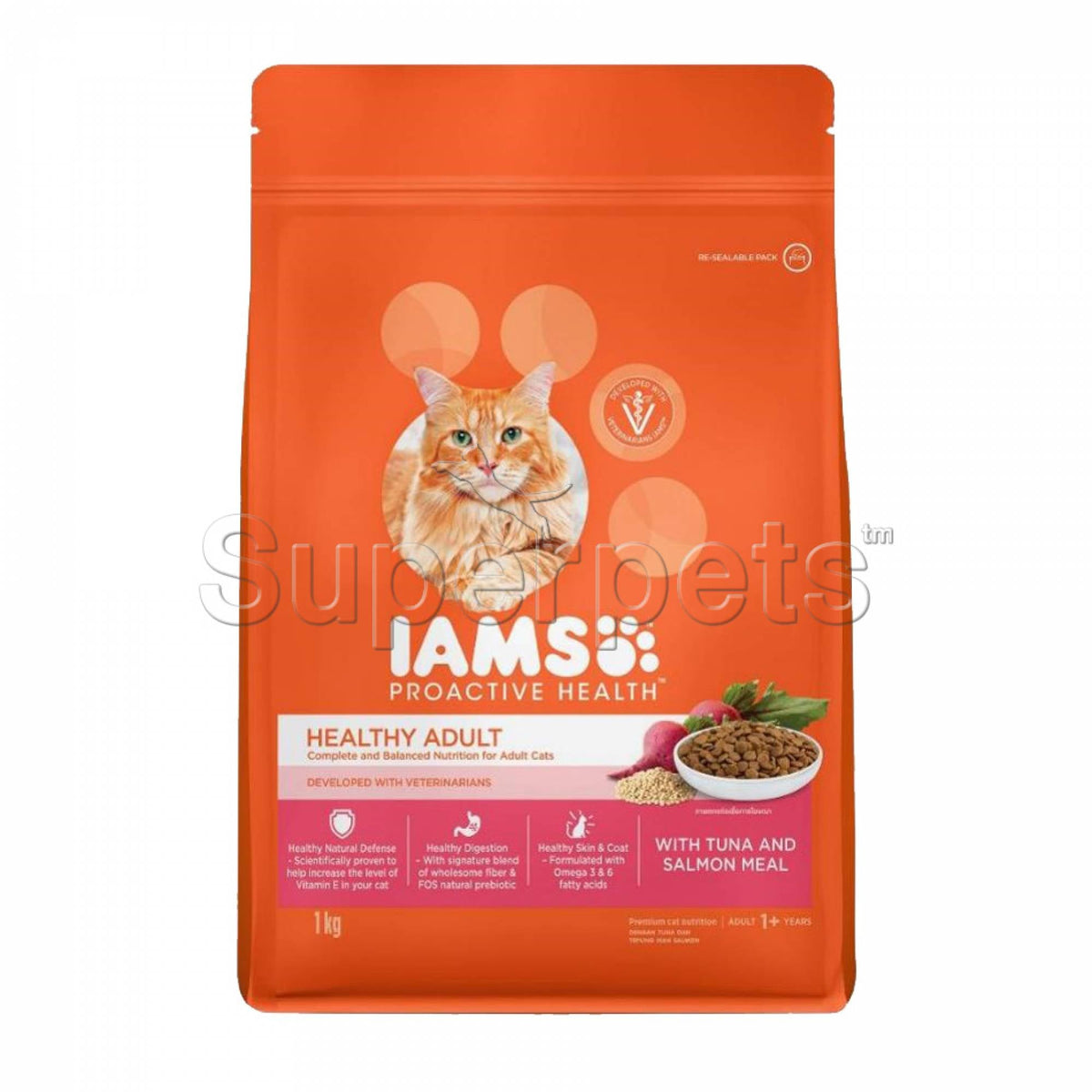 IAMS - Cat Adult - Tuna & Salmon 1kgSuperpets Trading