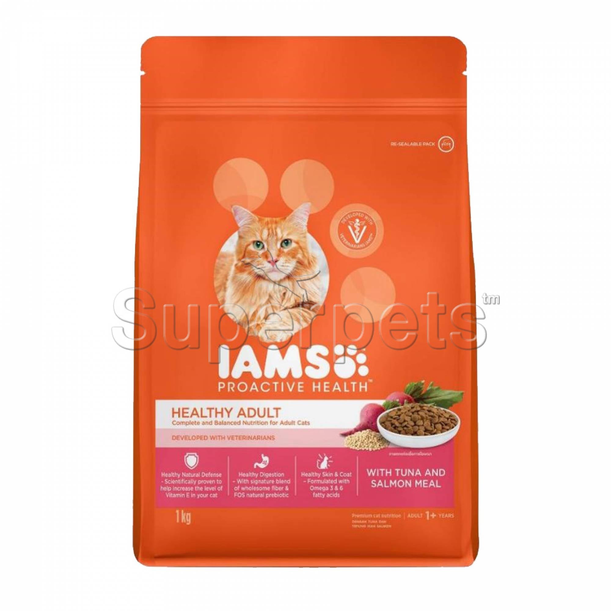 IAMS - Cat Adult - Tuna & Salmon 1kgSuperpets Trading