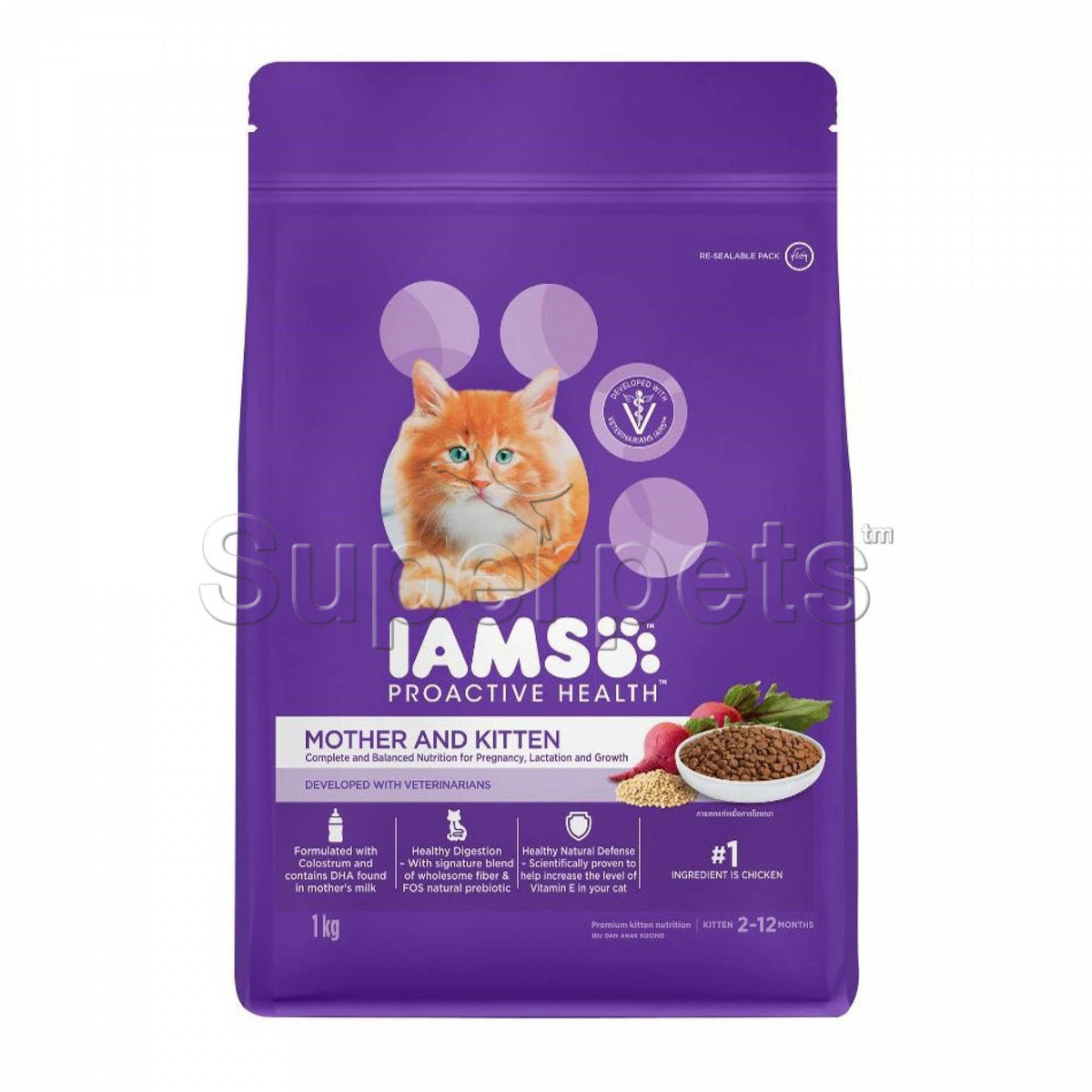IAMS - Cat Mother & Kitten - Chicken 1kgSuperpets Trading