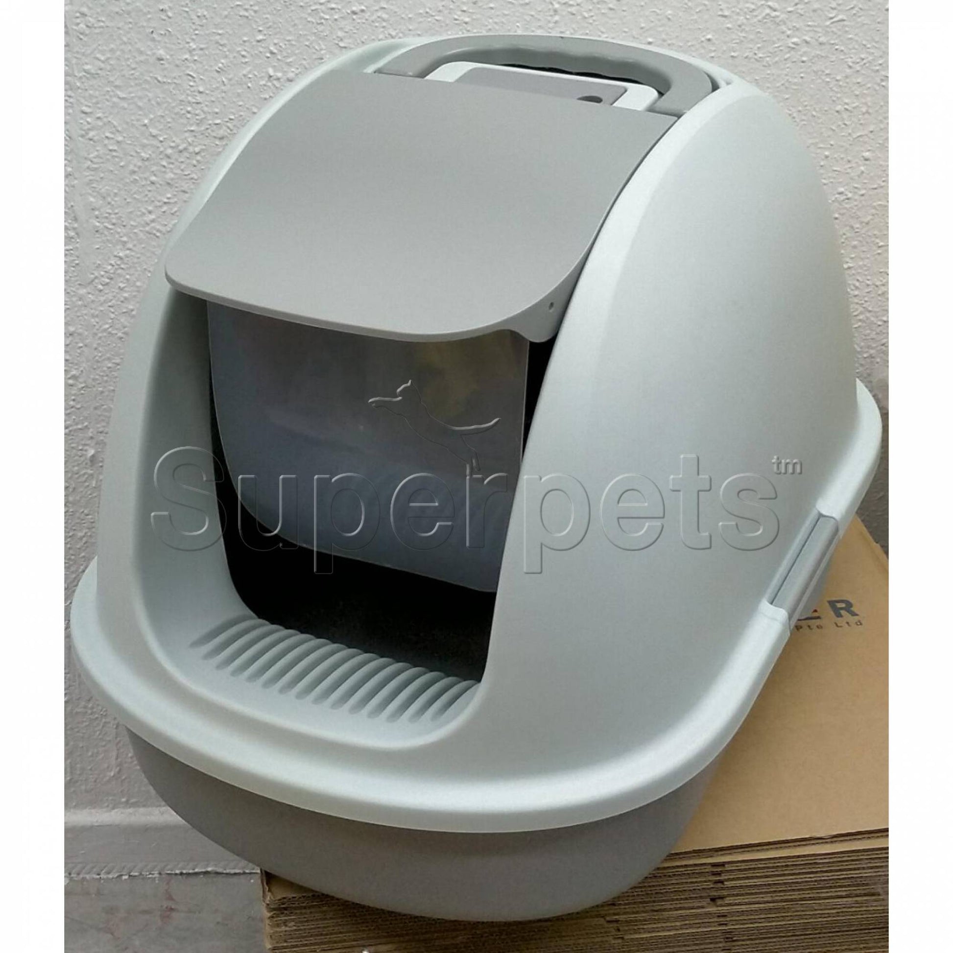 JCB Litter Box MSP008 XL Front GreySuperpets Trading