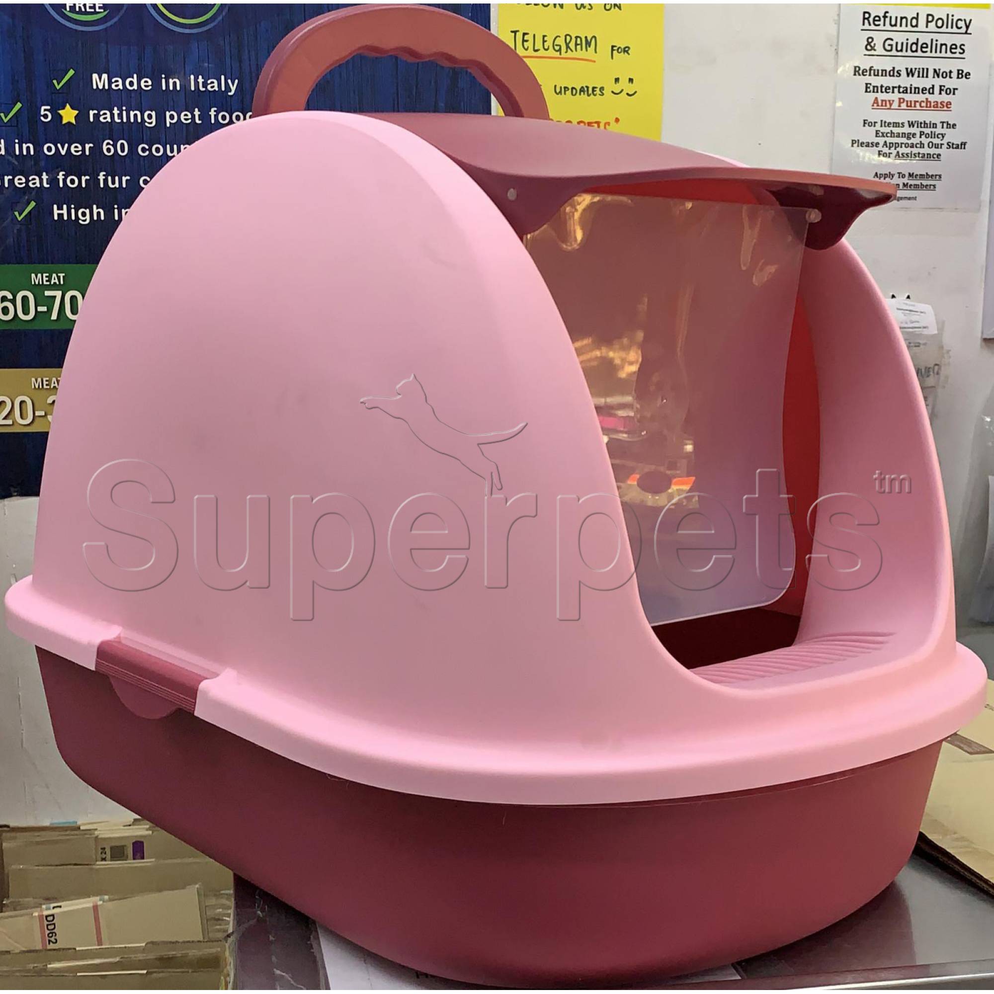 JCB Litter Box MSP008 XL Front PinkSuperpets Trading