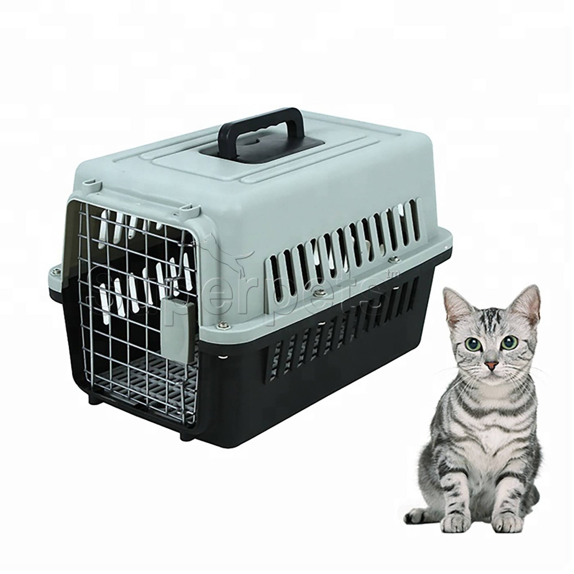 JCB Pet Air Carrier HKX002 58cm(W) x 37cm(D) x 35cm(H) - BlackSuperpets Trading