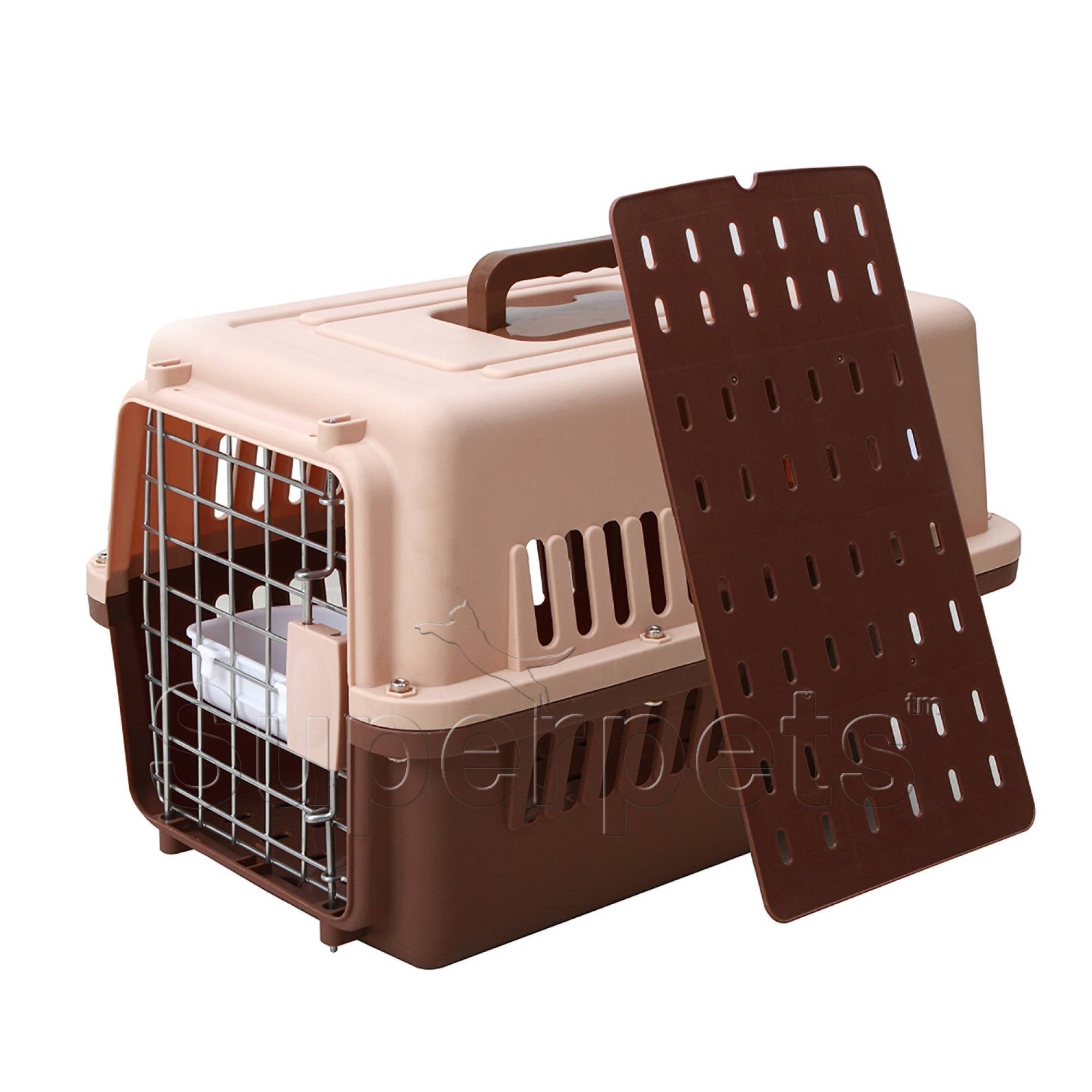 JCB Pet Air Carrier HKX002 58cm(W) x 37cm(D) x 35cm(H) - BrownSuperpets Trading