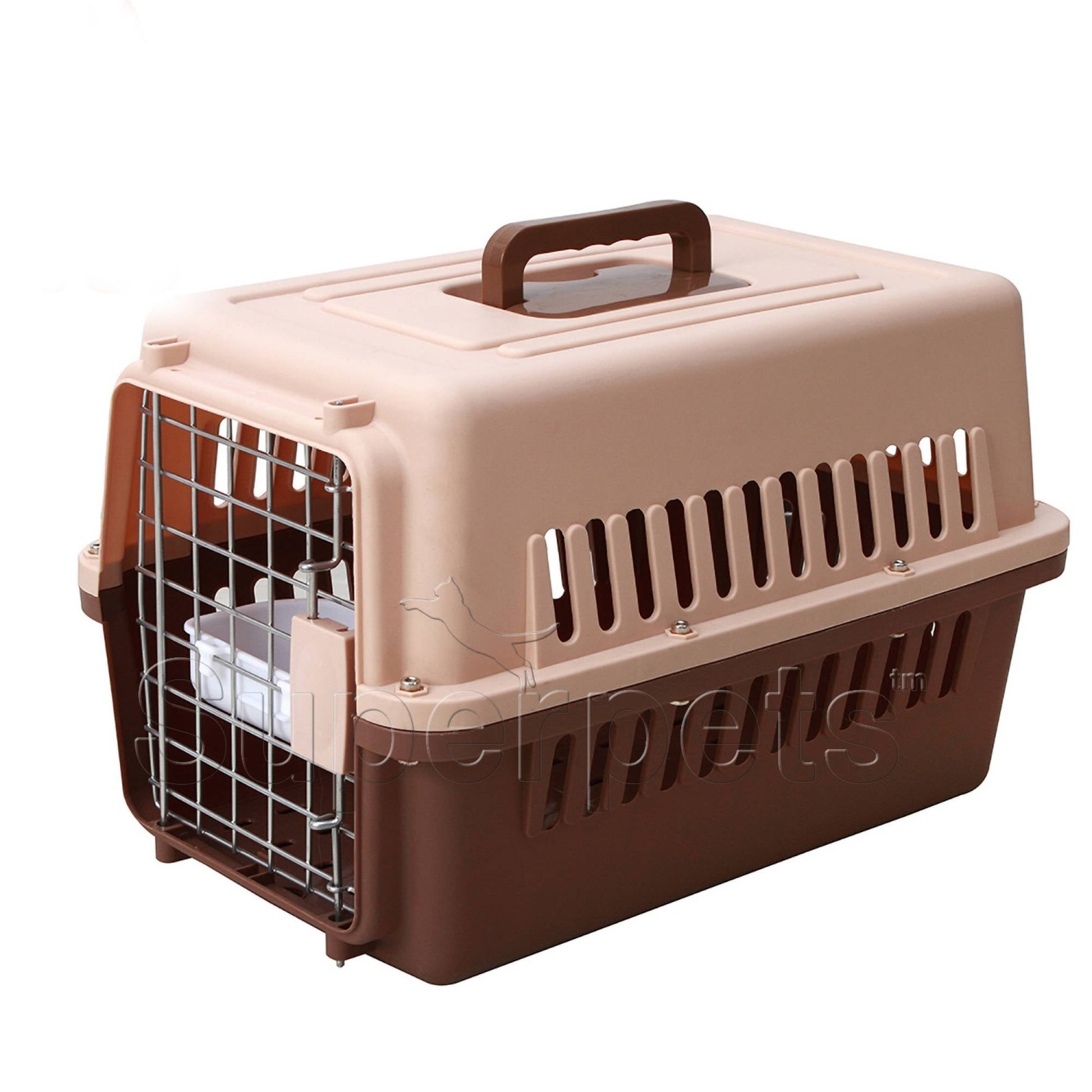 JCB Pet Air Carrier HKX002 58cm(W) x 37cm(D) x 35cm(H) - BrownSuperpets Trading