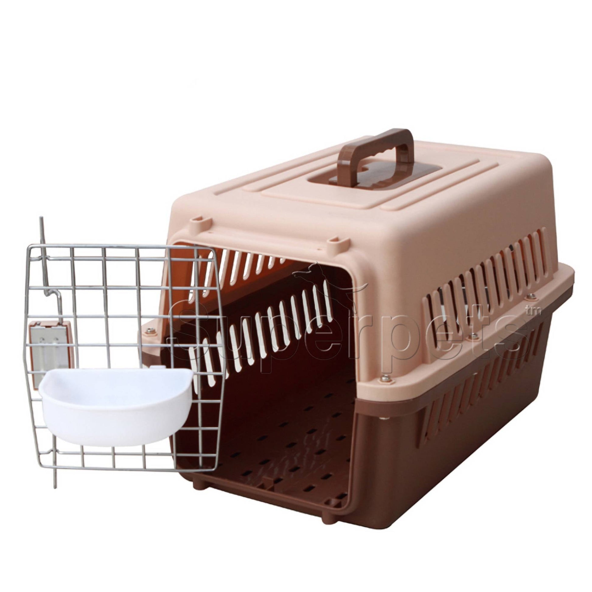 JCB Pet Air Carrier HKX002 58cm(W) x 37cm(D) x 35cm(H) - BrownSuperpets Trading
