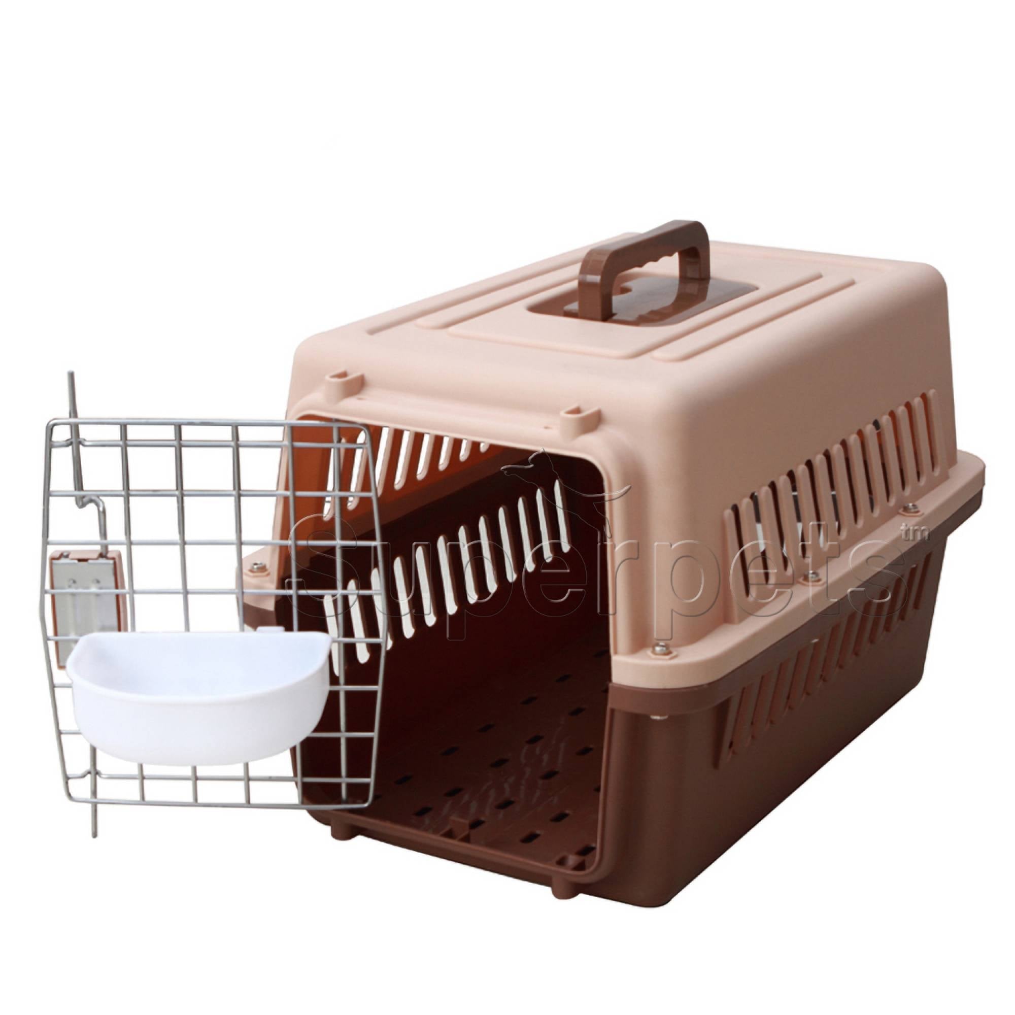 JCB Pet Air Carrier HKX002 58cm(W) x 37cm(D) x 35cm(H) - BrownSuperpets Trading