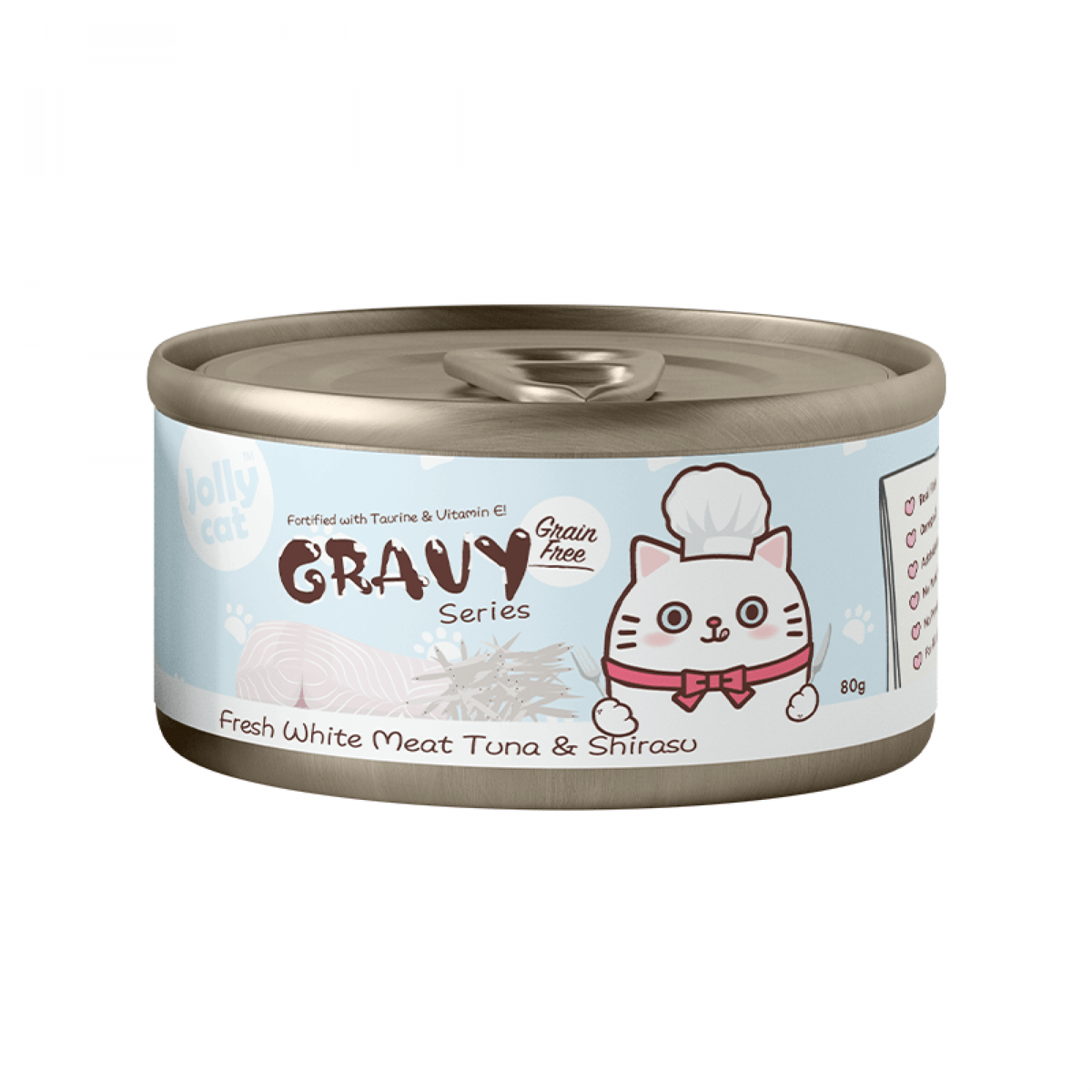 Jolly Cat Fresh White Meat Tuna & Shirasu in Gravy 80gSuperpets Trading