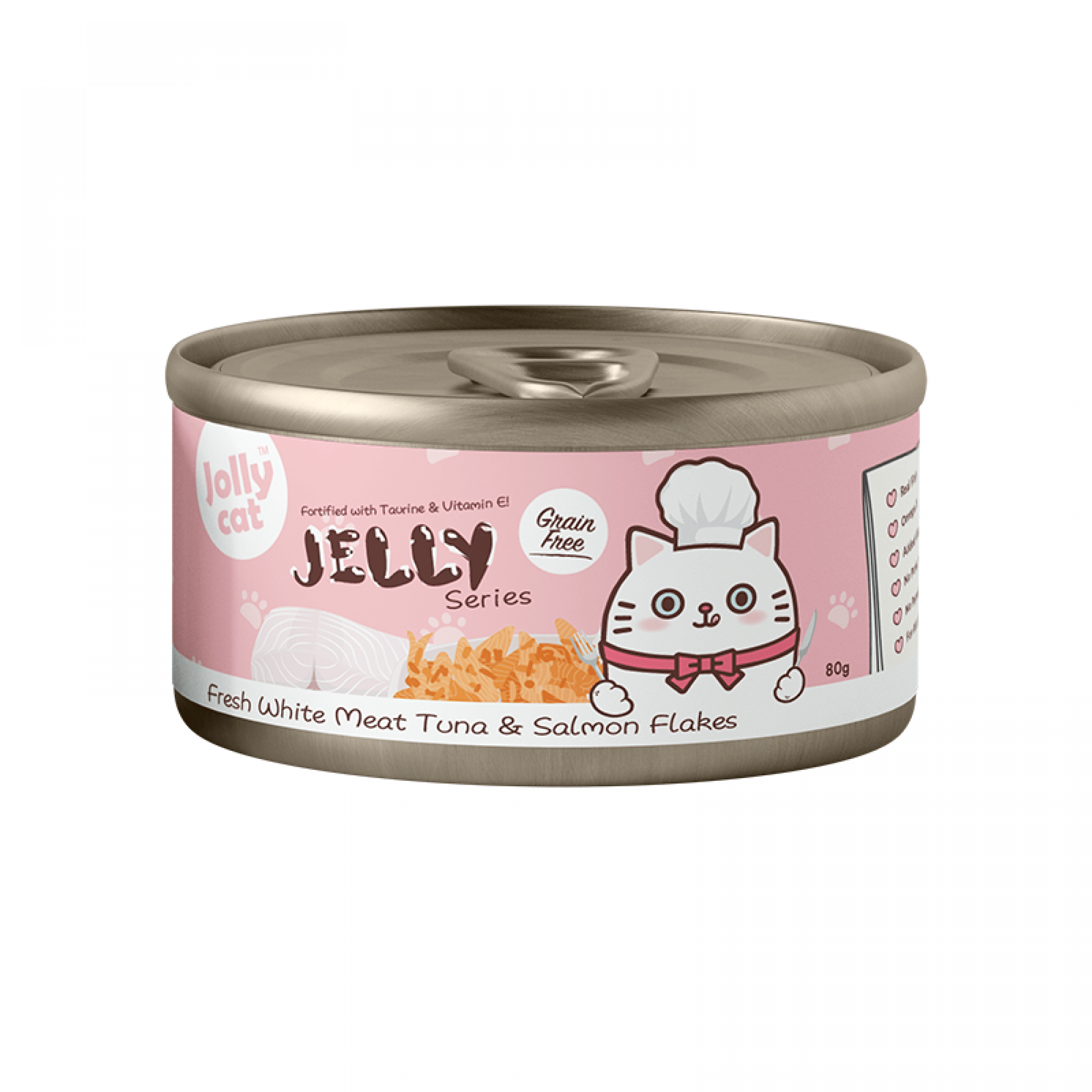 Jolly Cat Premium White Meat Tuna & Salmon Flakes 80gSuperpets Trading