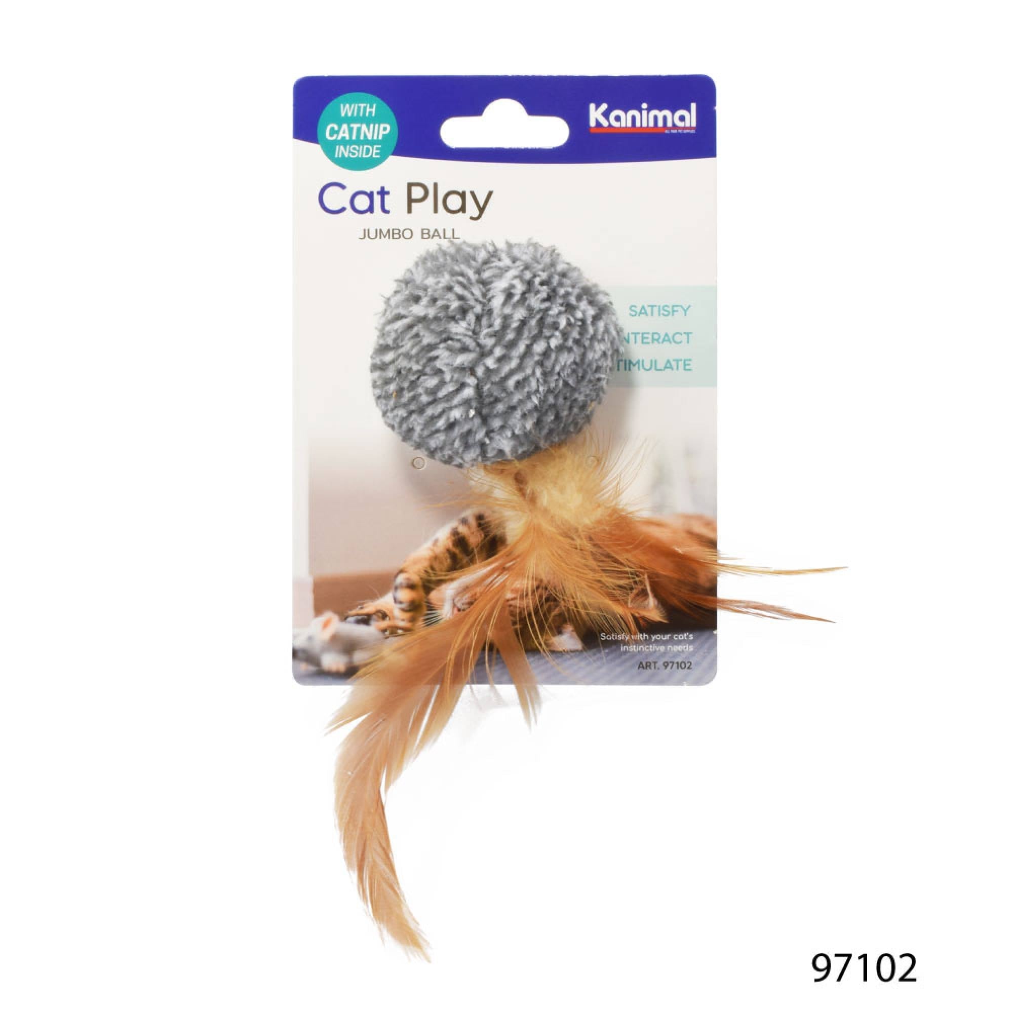 Kanimal - Cat Toy - Jumbo Ball (13x6cm)Superpets Trading