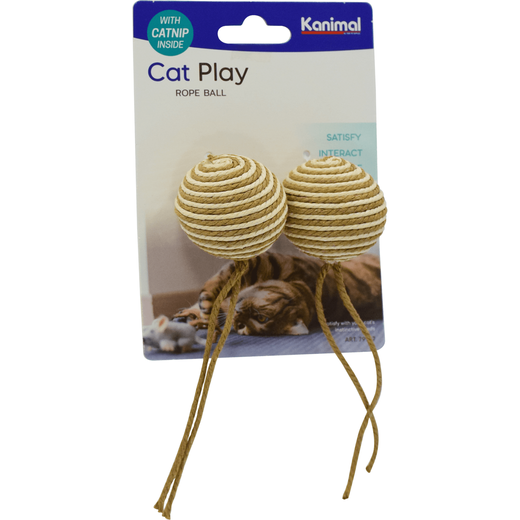 Kanimal - Cat Toy Rope Ball Size 4.5cm (2Pcs/Pack)CatsSuperpets Trading