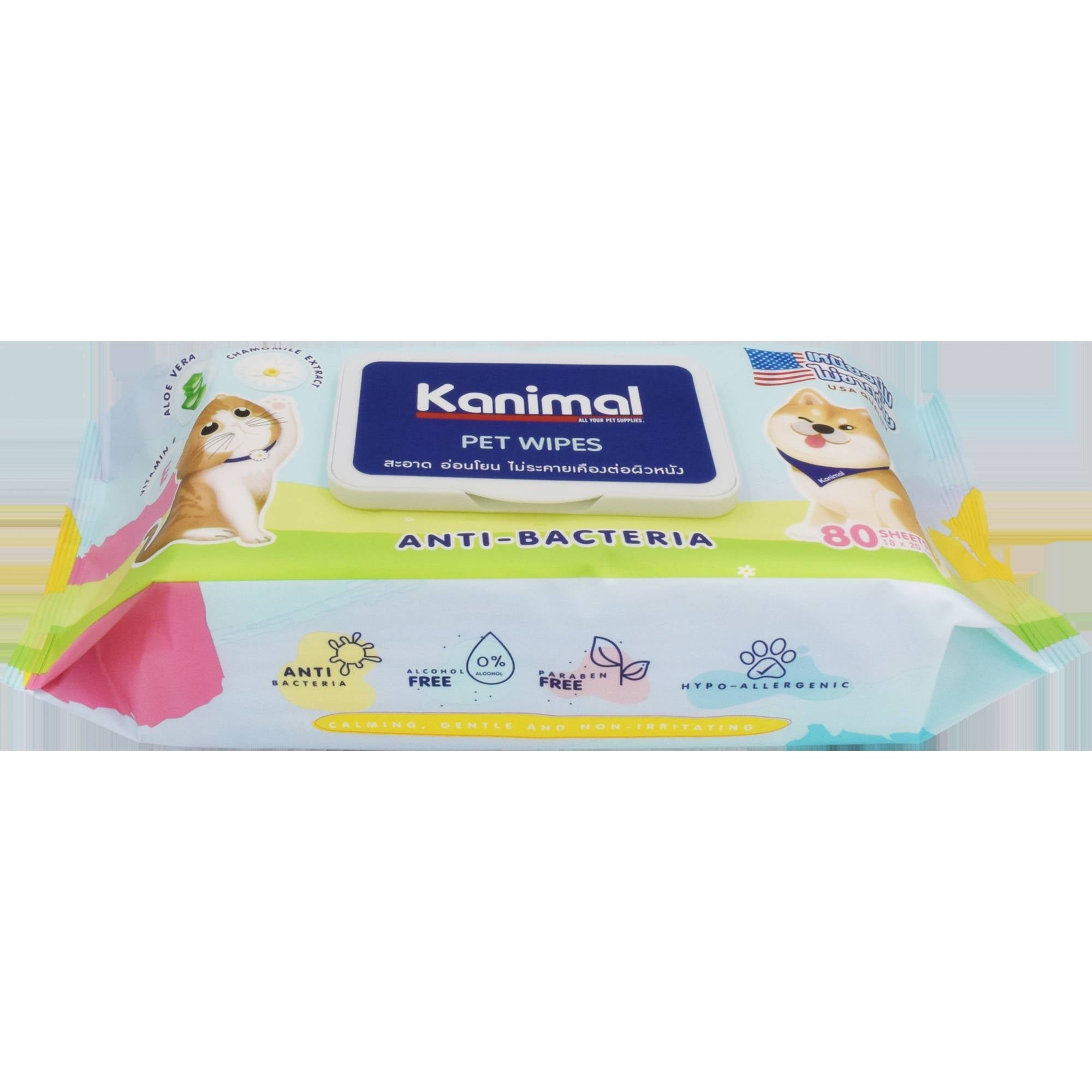 Kanimal - Pet Wipes for Dog & Cats (80 wipes)DogsSuperpets Trading